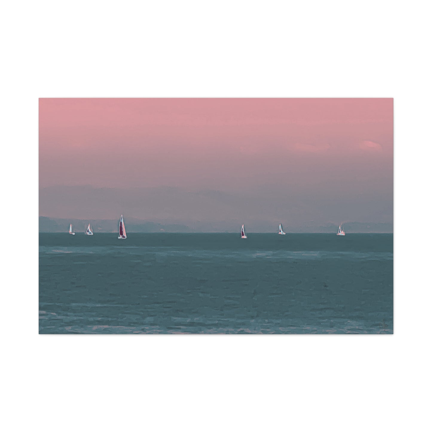 Six on the Water Canvas Print - Alja Design