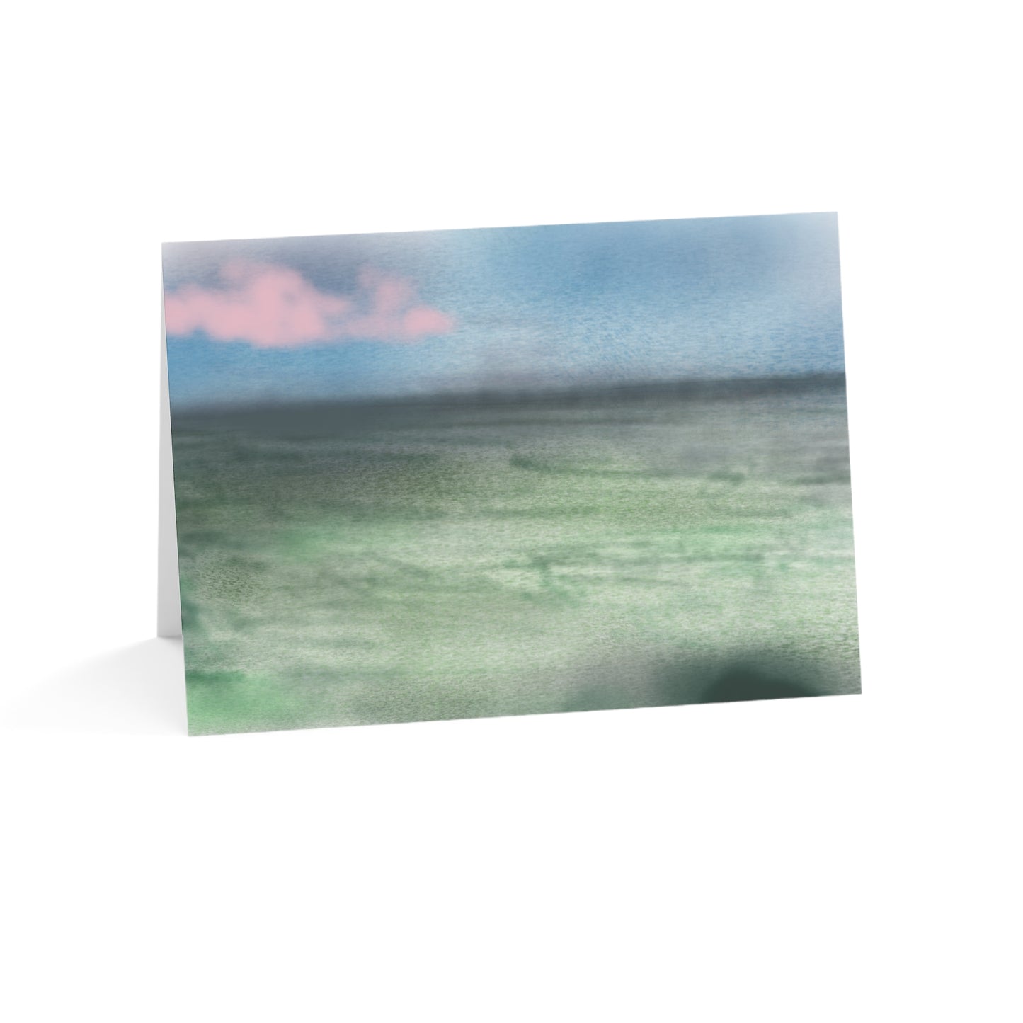 Abstract Coastal 4 Folded Greeting Card - Alja Design