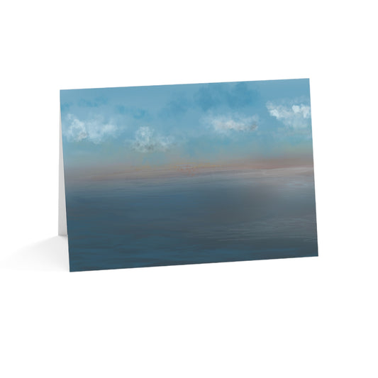 Abstract Coastal 9 Folded Greeting Card