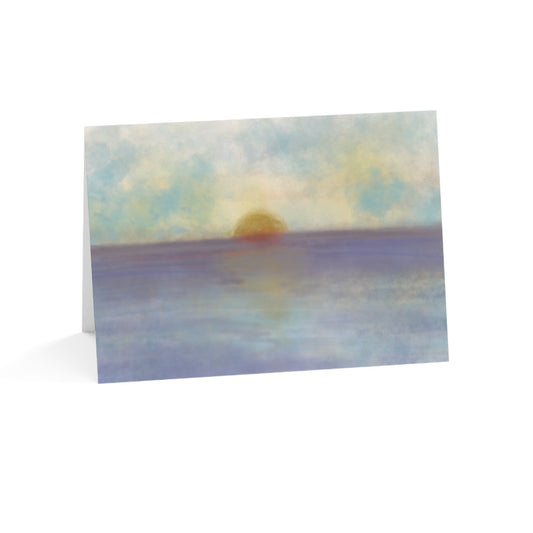 Abstract Coastal 5 Folded Greeting Card