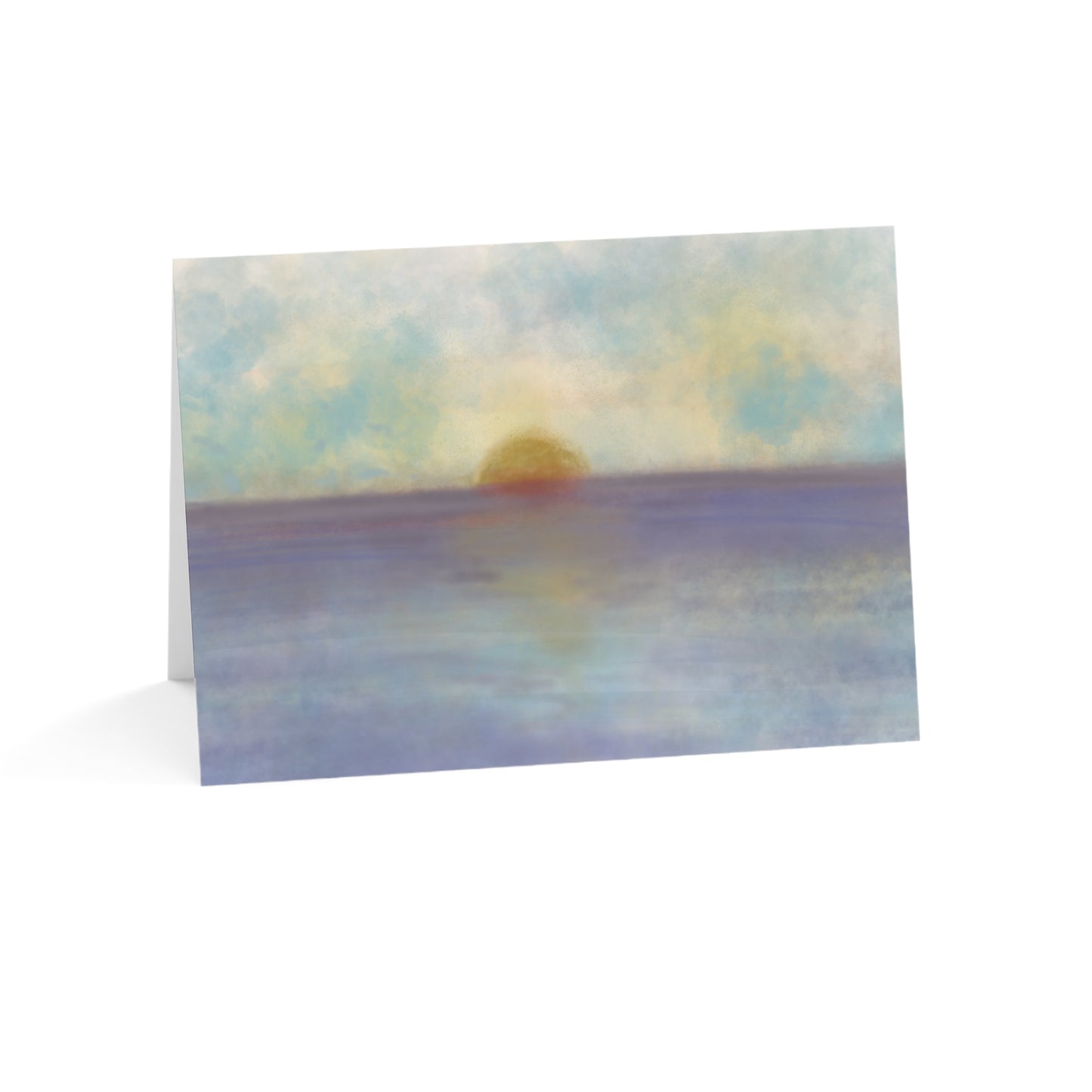 Abstract Coastal 5 Folded Greeting Card - Alja Design