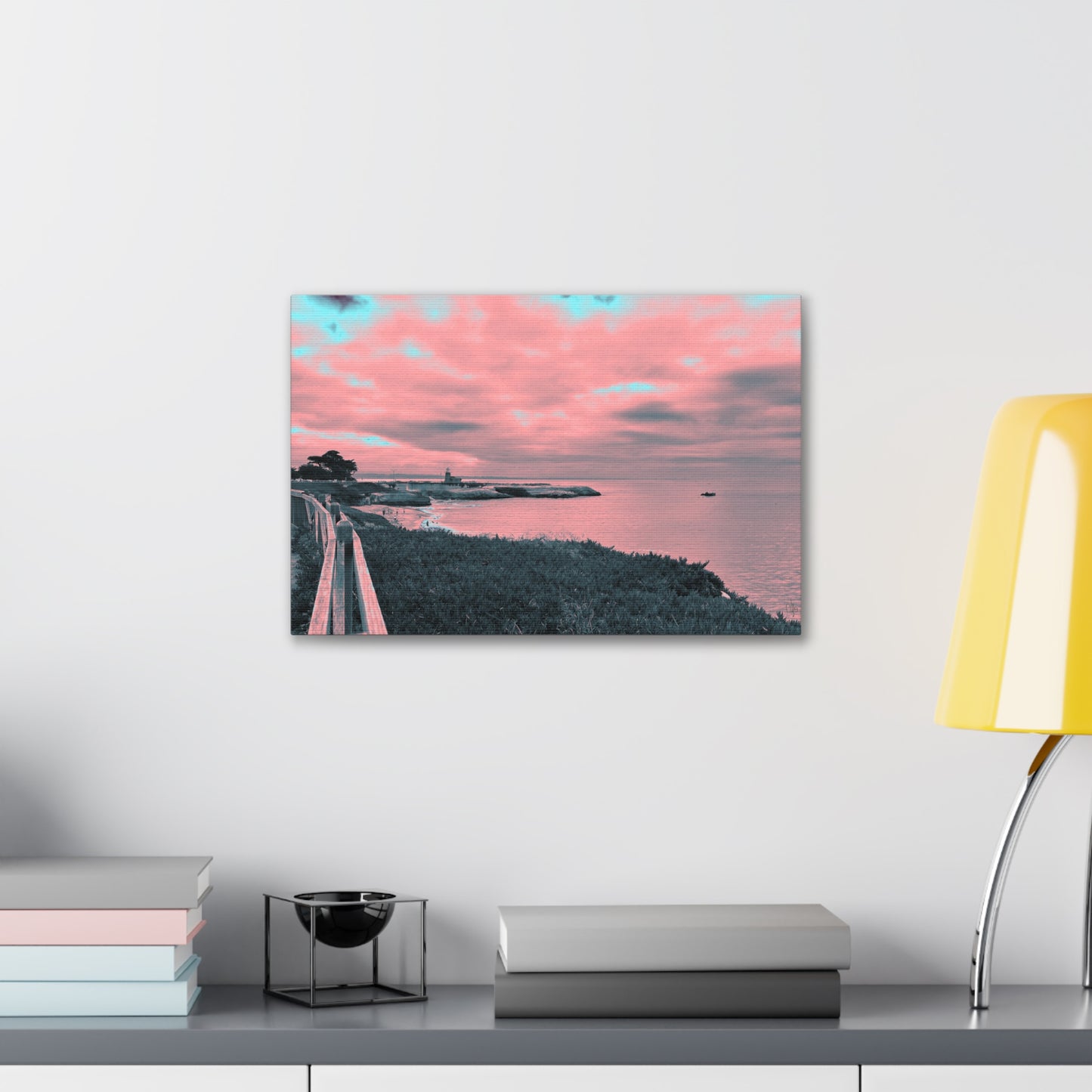 Red Lighthouse Canvas Print - Alja Design
