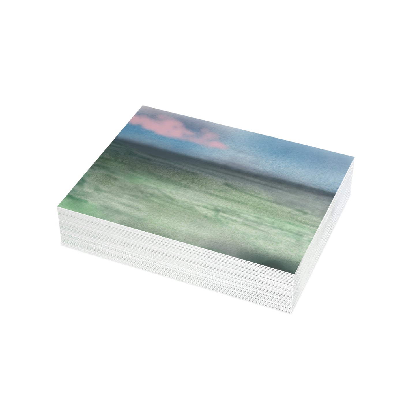 Abstract Coastal 4 Folded Greeting Card - Alja Design