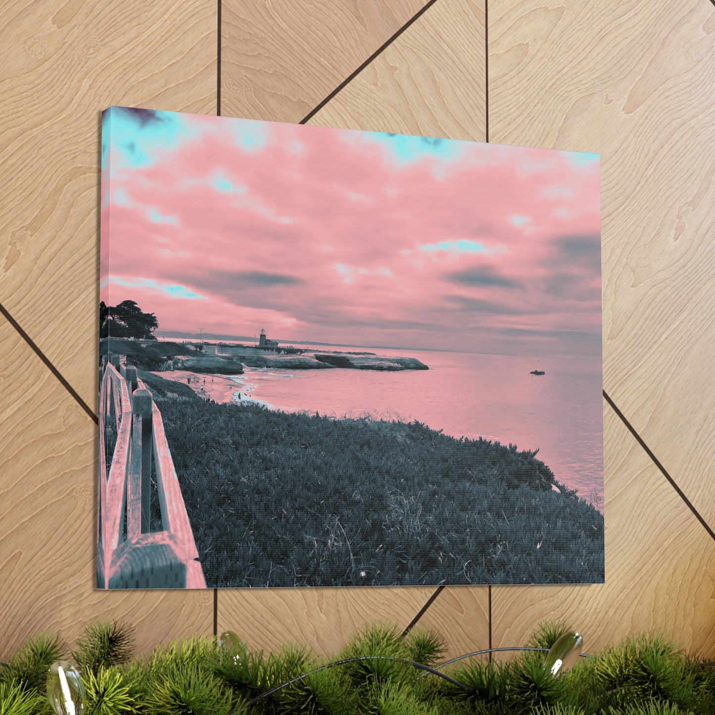 Red Lighthouse Canvas Print - Alja Design