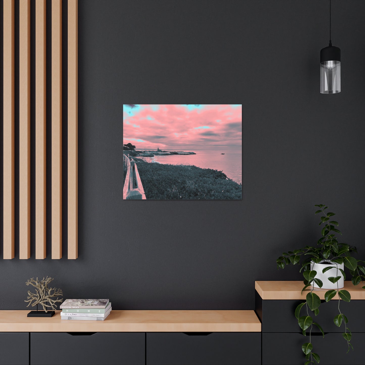 Red Lighthouse Canvas Print - Alja Design