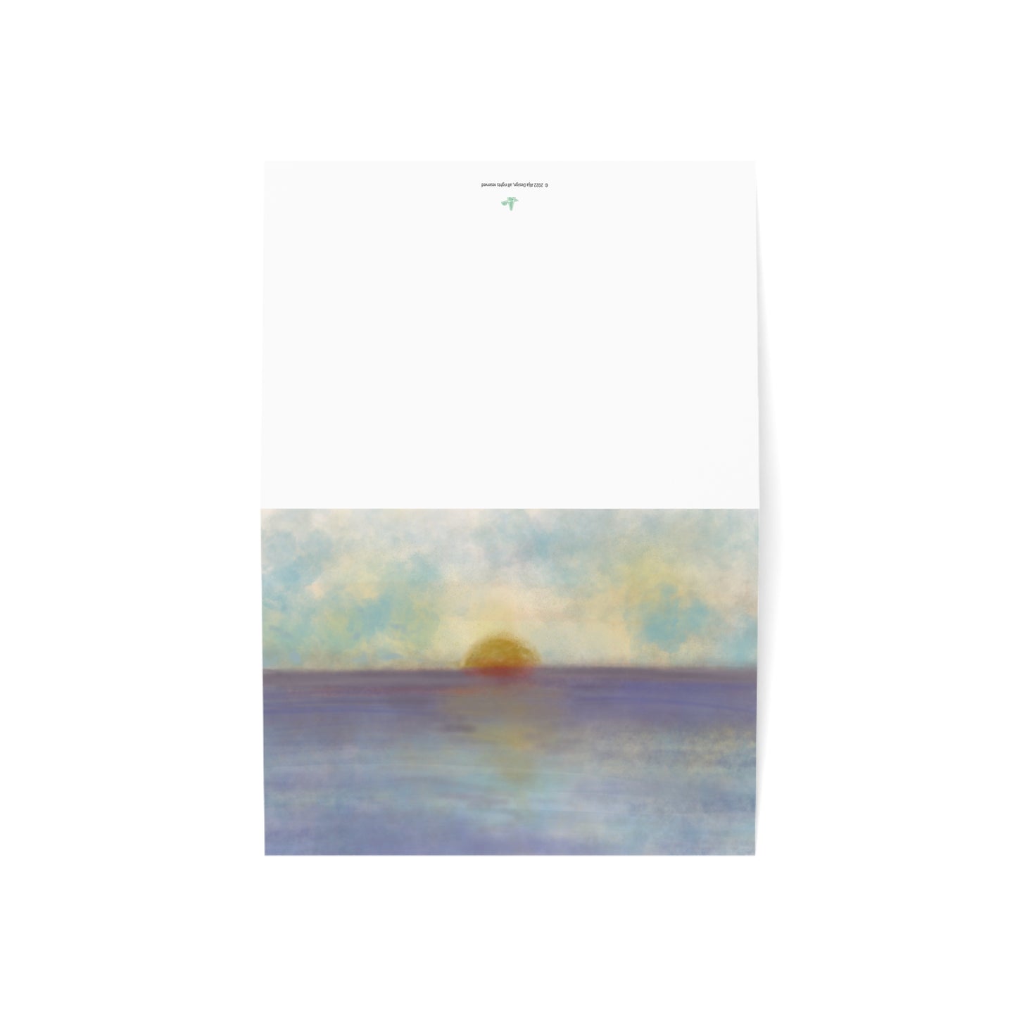 Abstract Coastal 5 Folded Greeting Card - Alja Design