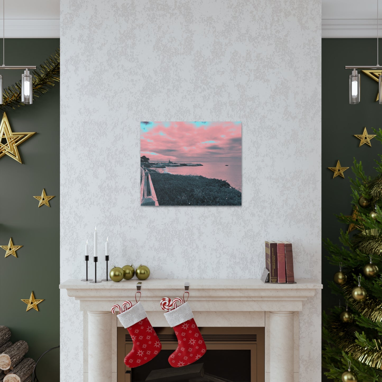 Red Lighthouse Canvas Print - Alja Design