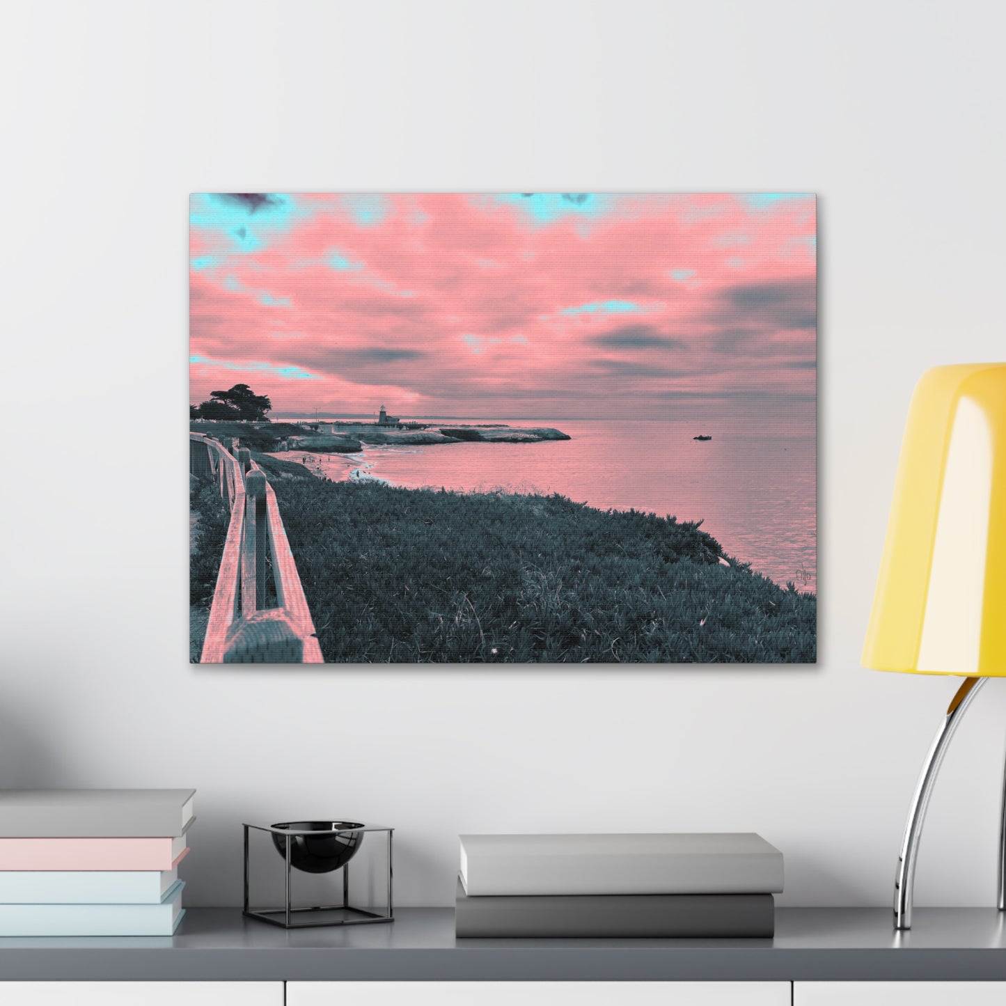 Red Lighthouse Canvas Print - Alja Design