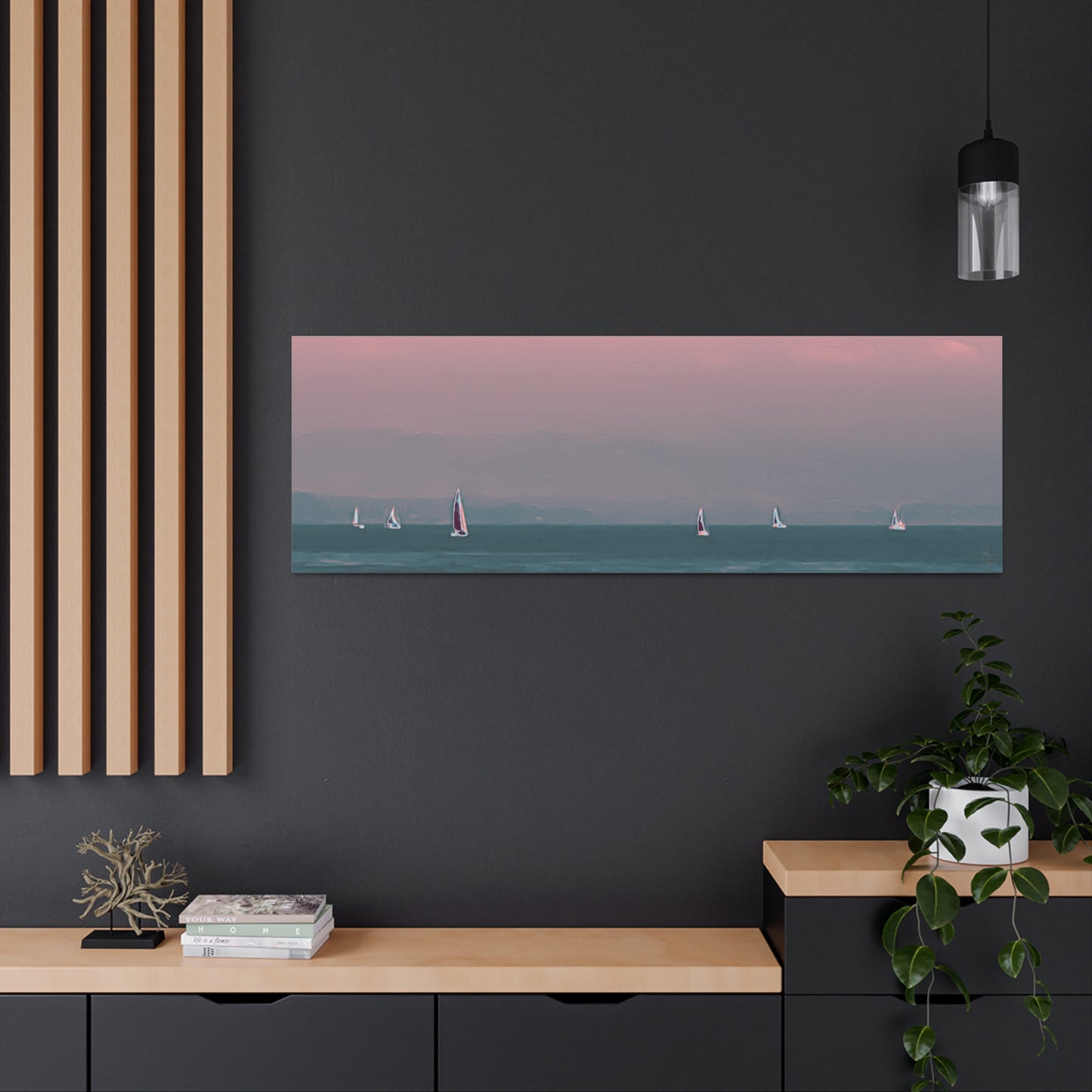 Six on the Water Canvas Print - Alja Design