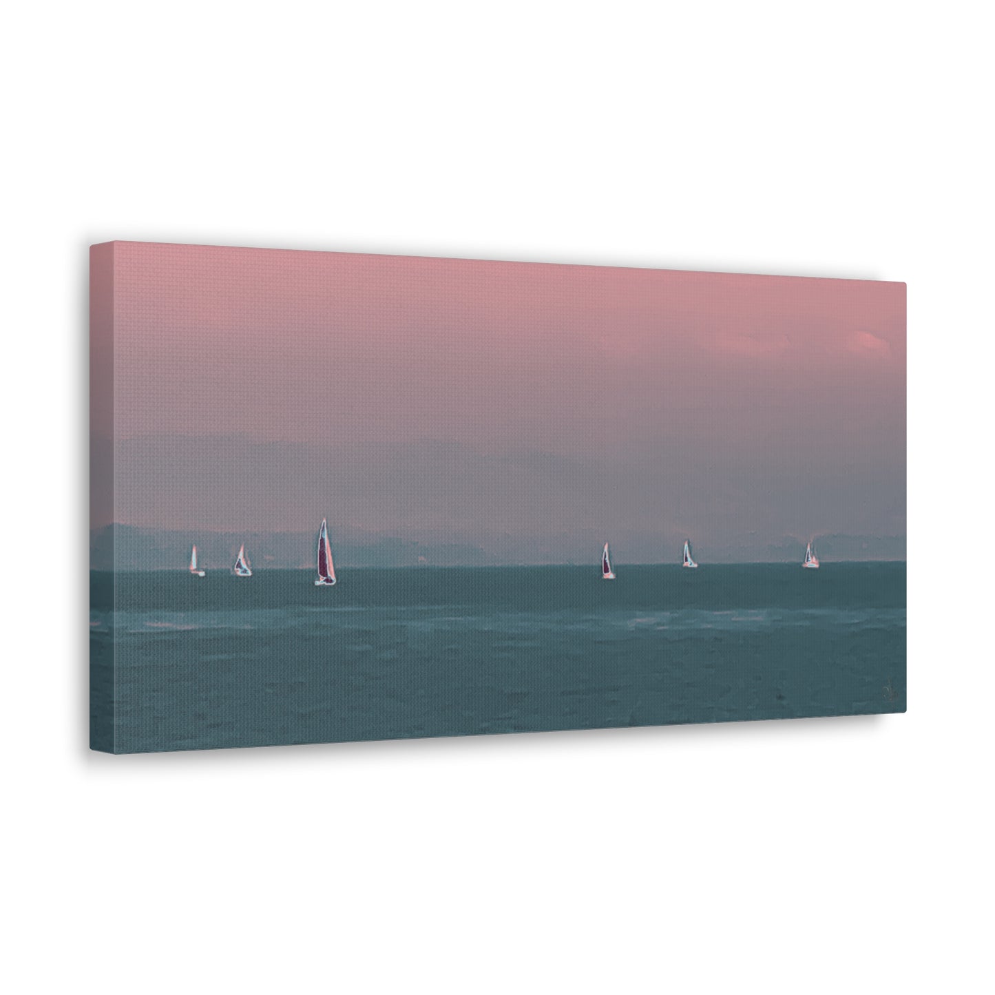 Six on the Water Canvas Print - Alja Design