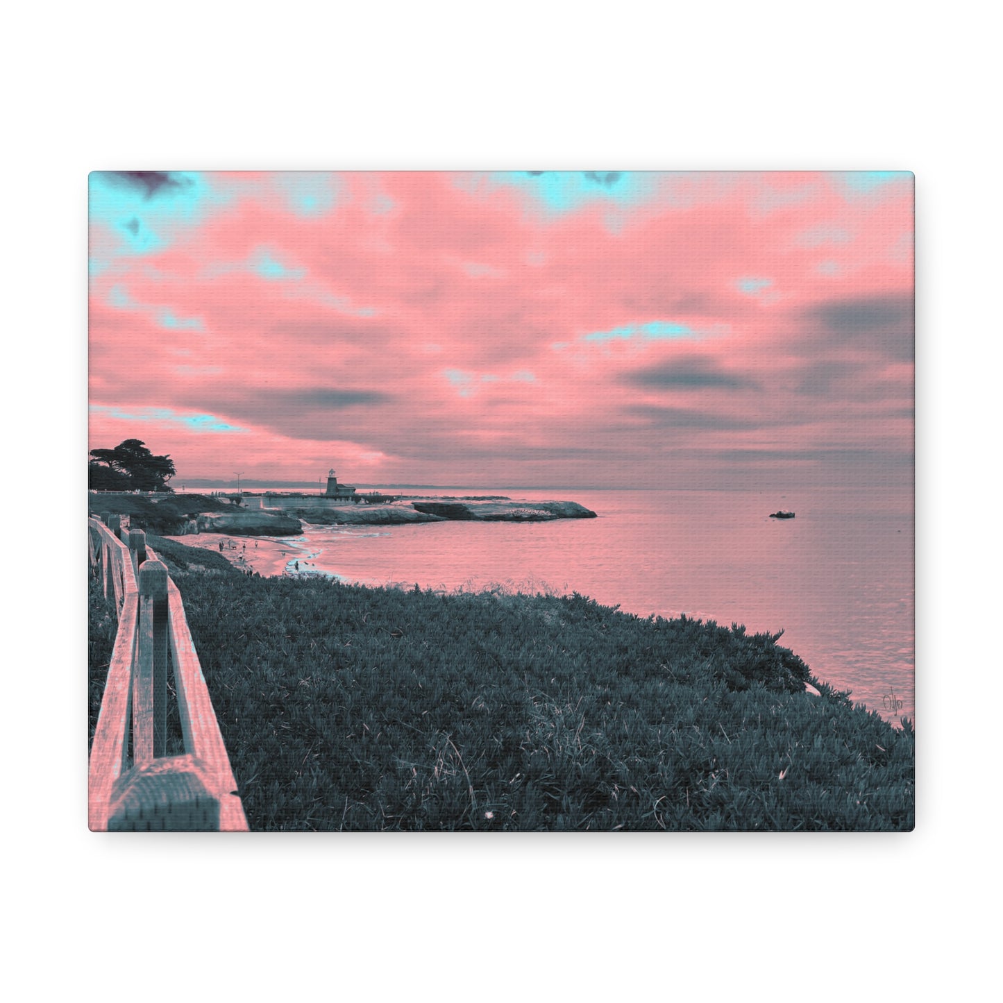 Red Lighthouse Canvas Print - Alja Design