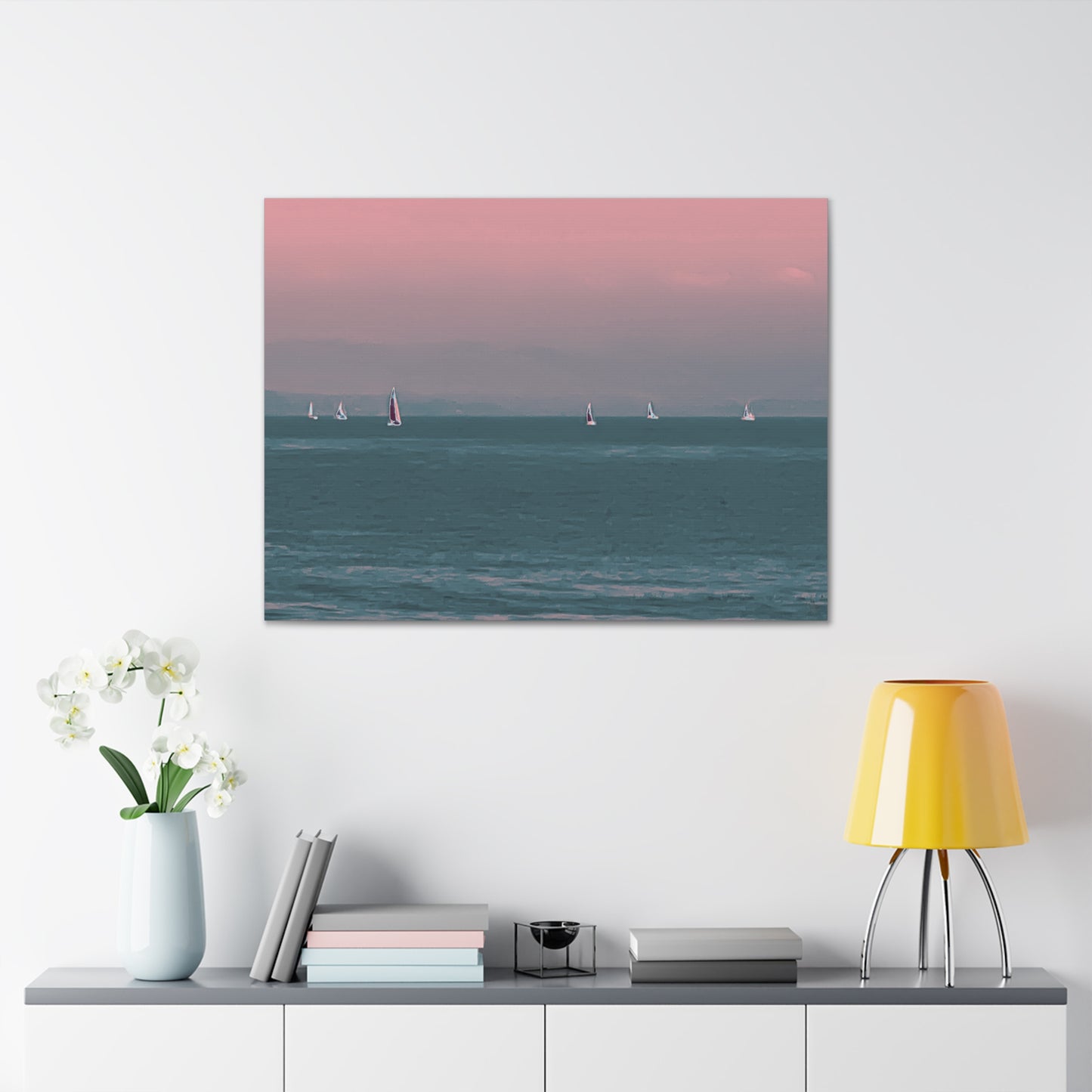 Six on the Water Canvas Print - Alja Design