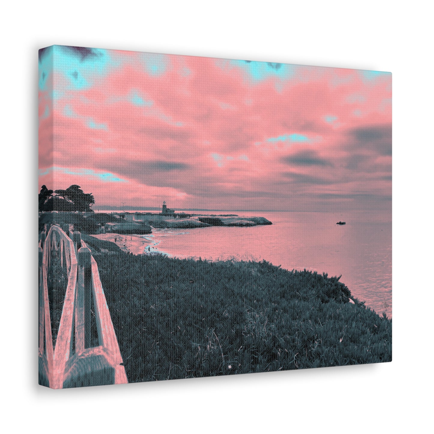 Red Lighthouse Canvas Print - Alja Design