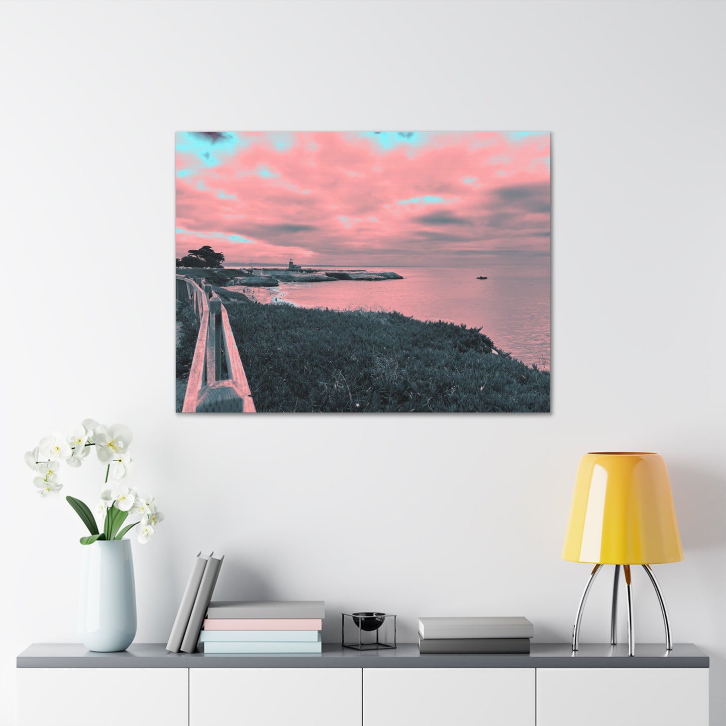 Red Lighthouse Canvas Print - Alja Design