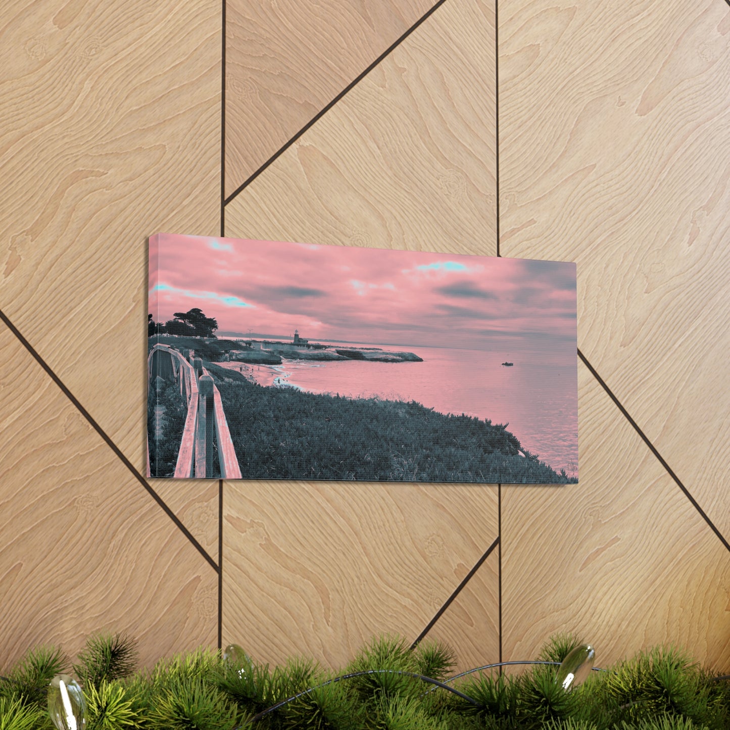 Red Lighthouse Canvas Print - Alja Design