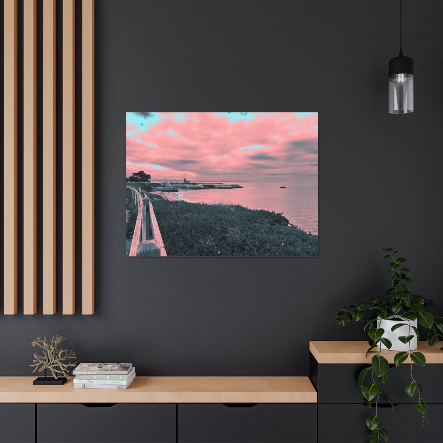Red Lighthouse Canvas Print - Alja Design