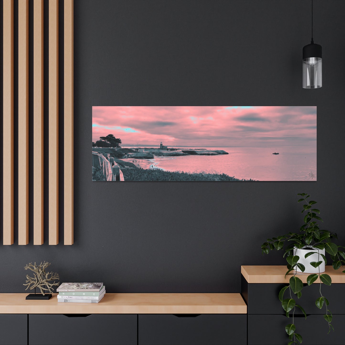 Red Lighthouse Canvas Print - Alja Design