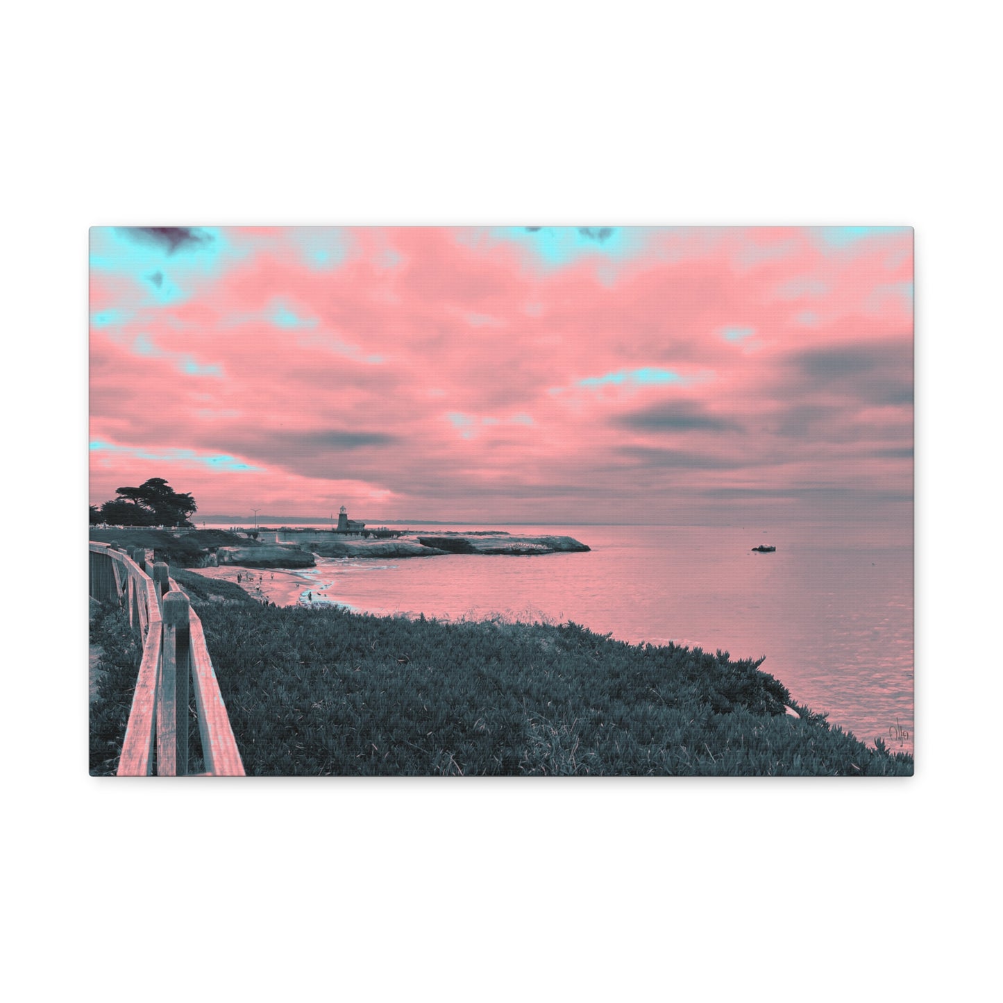 Red Lighthouse Canvas Print - Alja Design