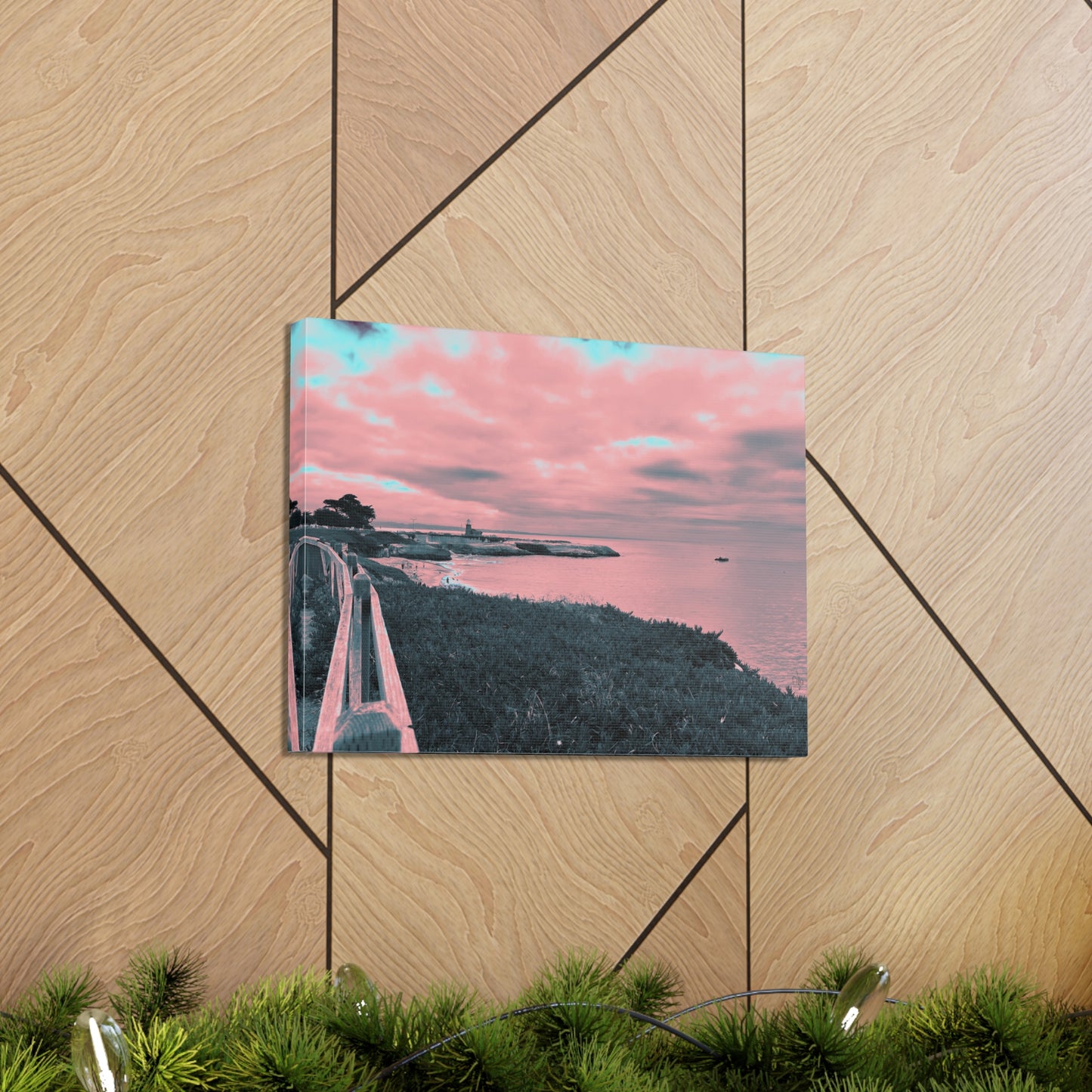 Red Lighthouse Canvas Print - Alja Design
