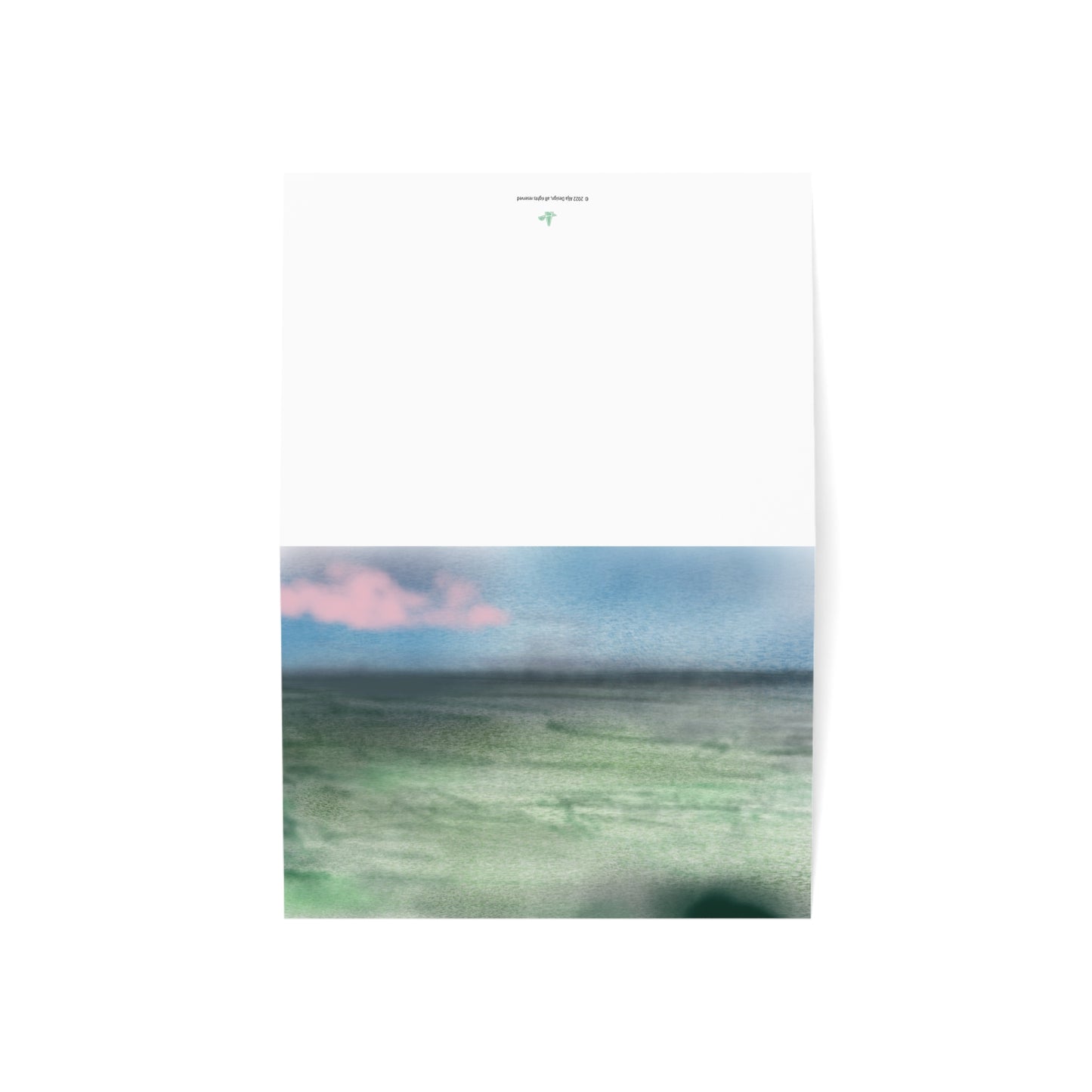 Abstract Coastal 4 Folded Greeting Card - Alja Design
