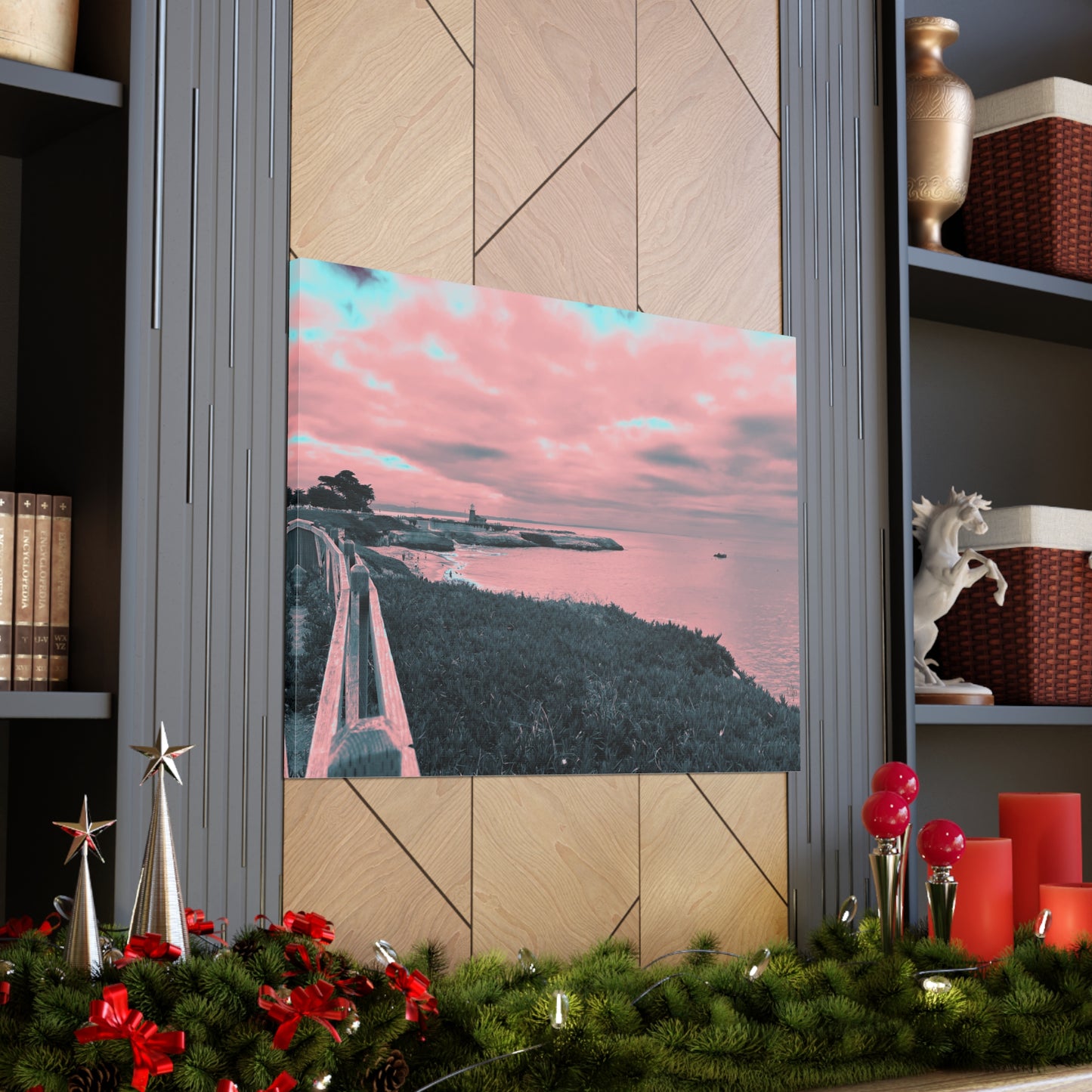 Red Lighthouse Canvas Print - Alja Design