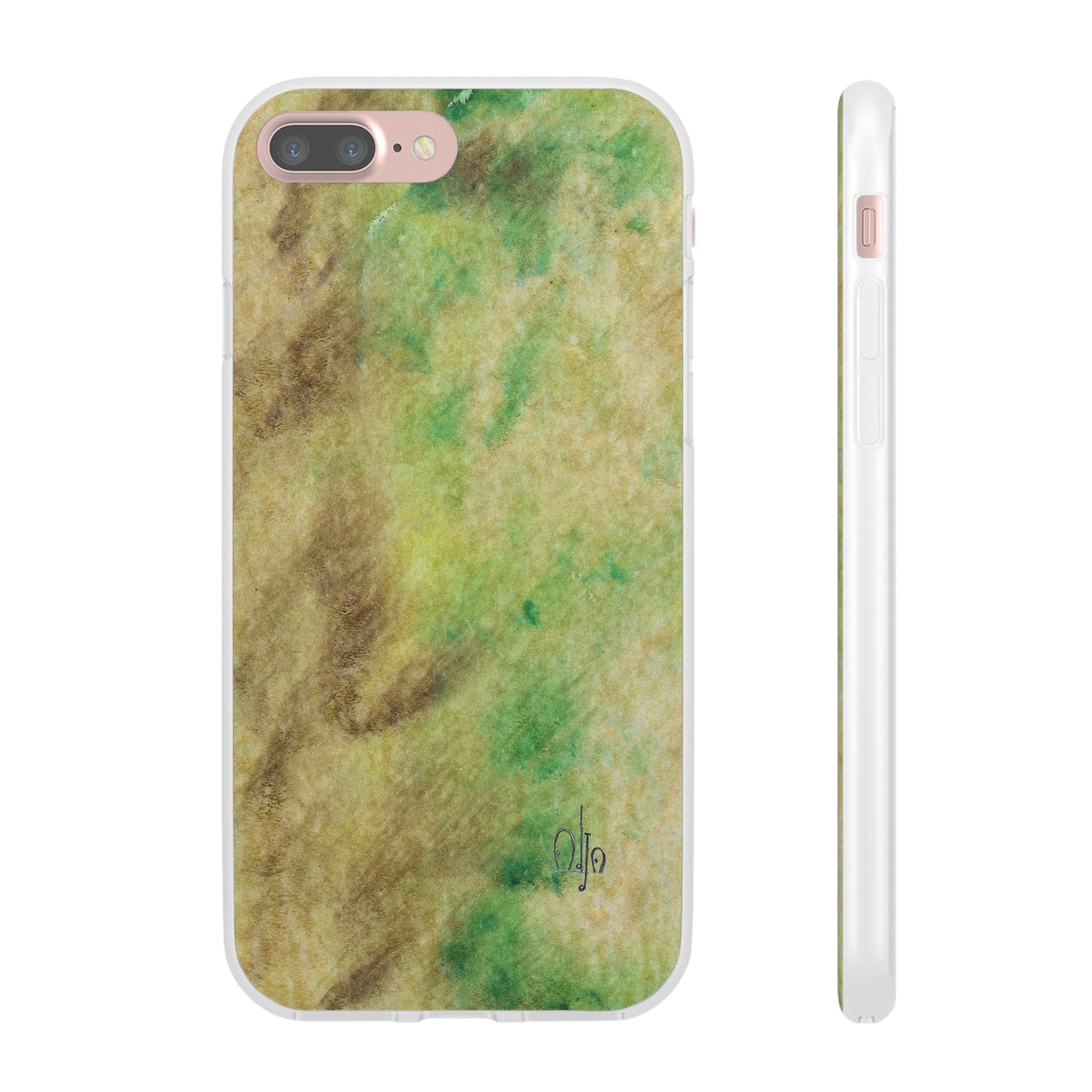 iPhone and Samsung Galaxy Flexi Phone Case Green Marble - Alja Design