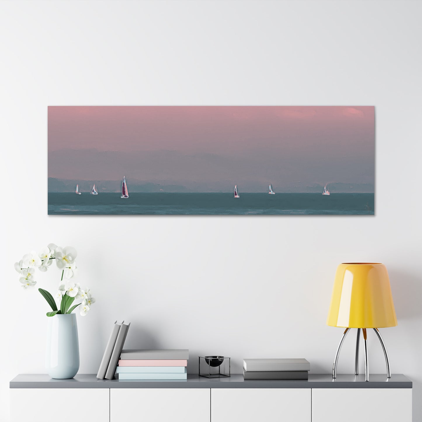 Six on the Water Canvas Print - Alja Design