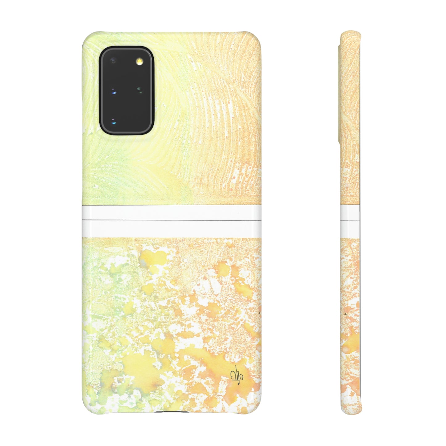 iPhone Samsung Galaxy Pixel5G Snap Case Phone Case Piña Colada with Tropical Waves - Alja Design