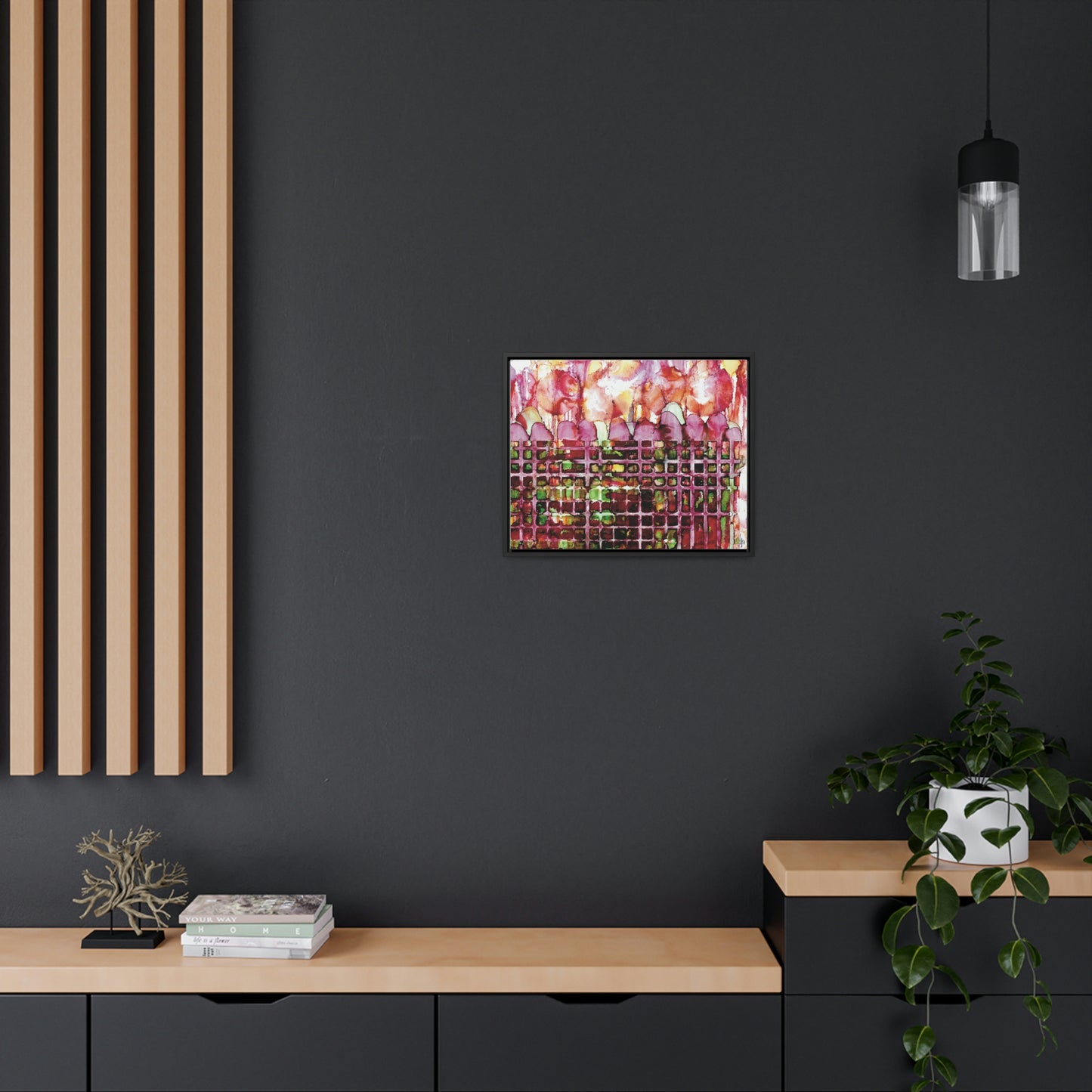 Off the Grid 14 Framed Canvas Print - Alja Design