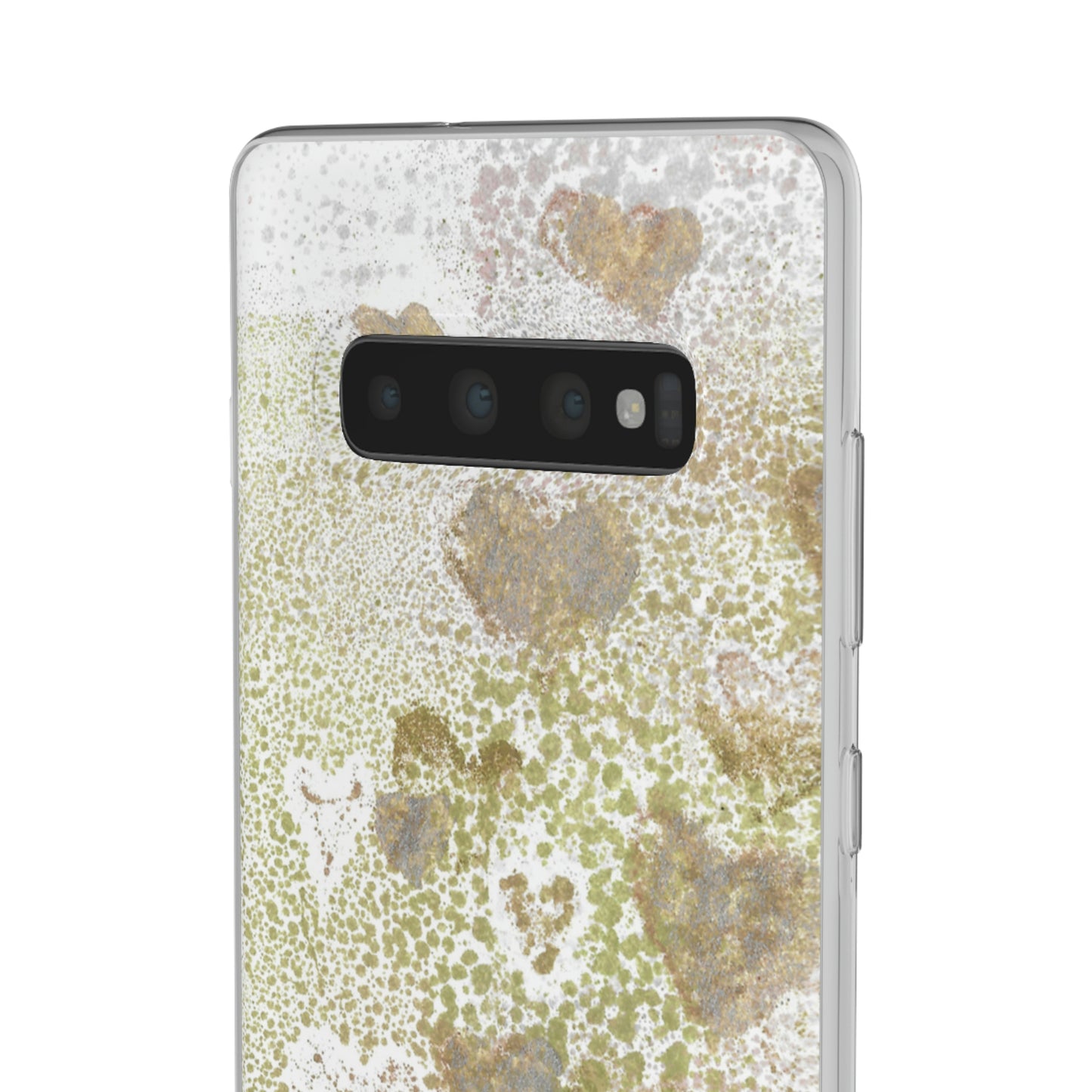 iPhone and Samsung Galaxy Flexi Phone Case Green Hearts - Alja Design
