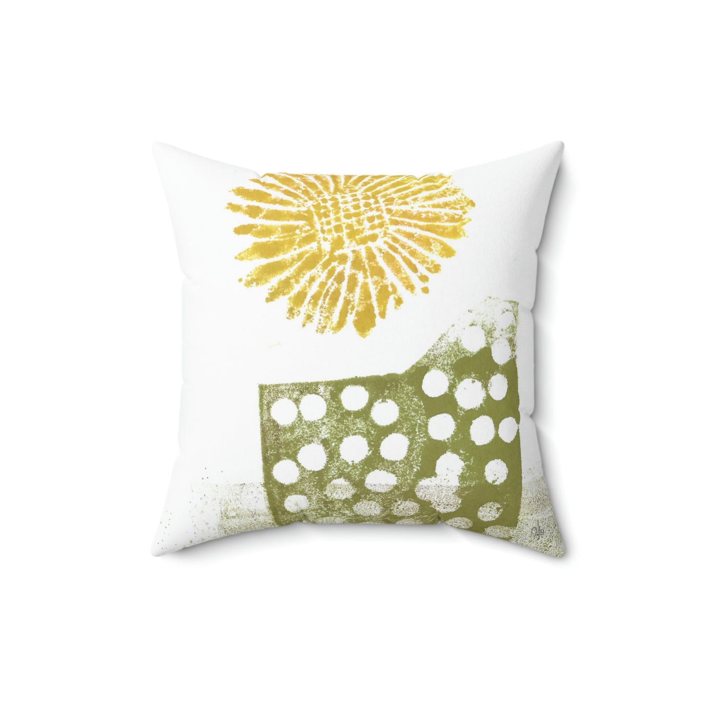 Abstract Flower Square Pillow - Alja Design