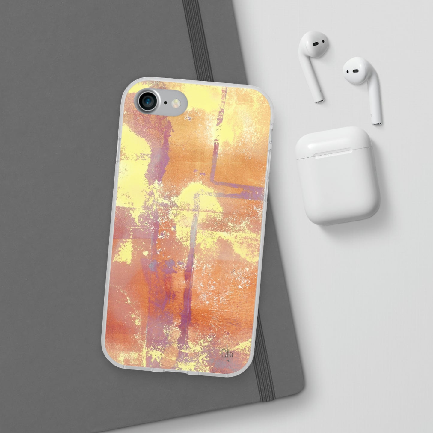 iPhone and Samsung Galaxy Flexi Phone Case Passionate Orange - Alja Design