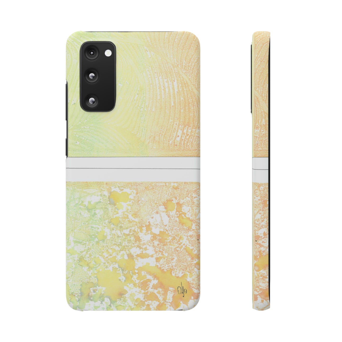 iPhone Samsung Galaxy Pixel5G Snap Case Phone Case Piña Colada with Tropical Waves - Alja Design