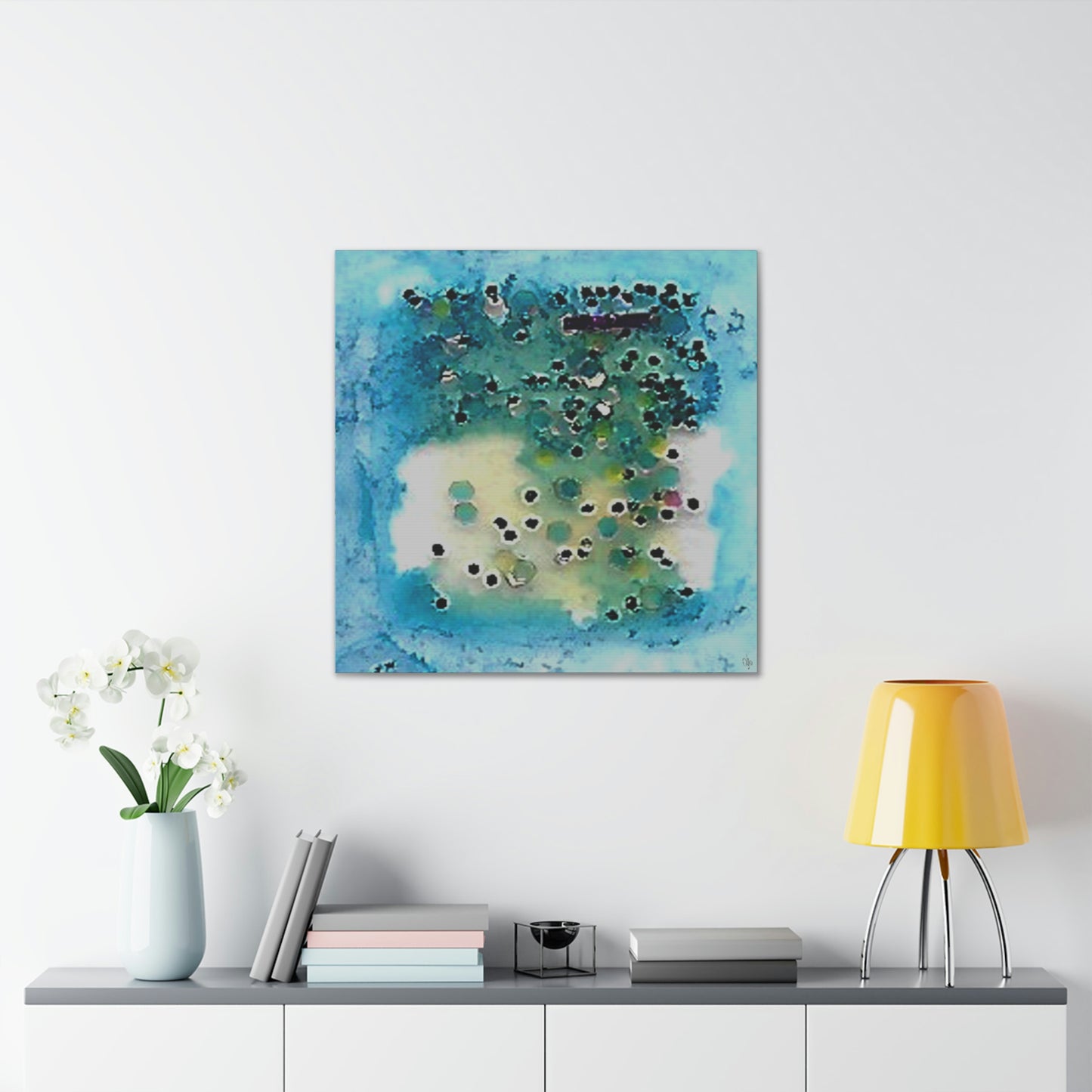 Fractal Blue 2 Canvas Print - Alja Design
