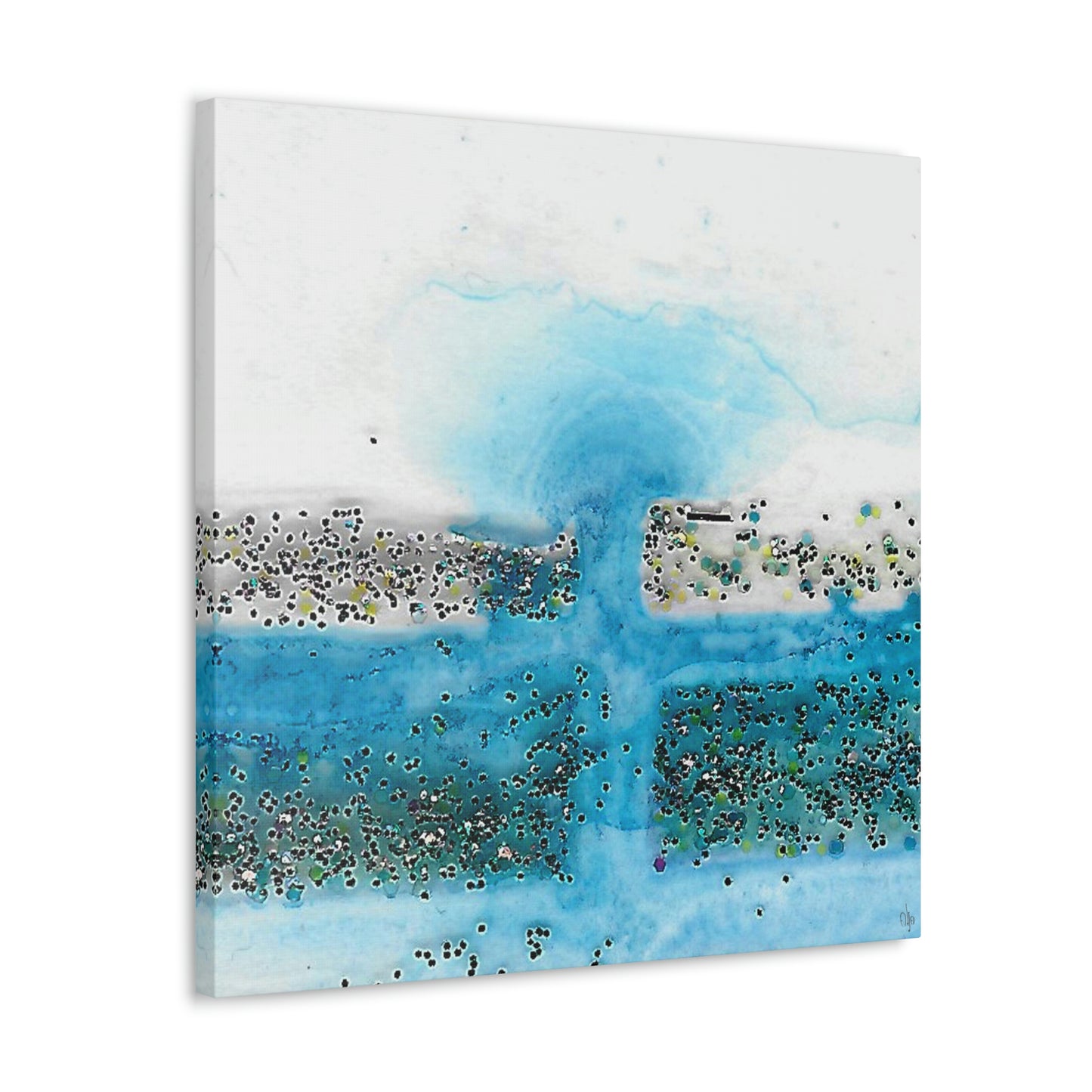 Fractal Blue 16 Canvas Print - Alja Design