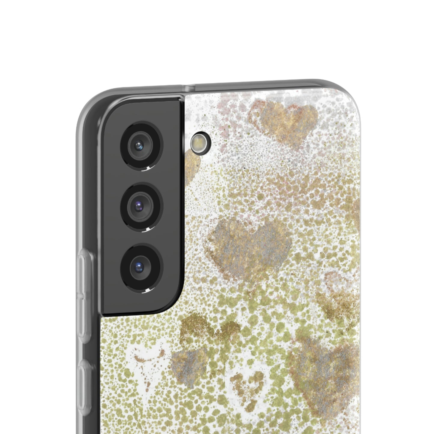 iPhone and Samsung Galaxy Flexi Phone Case Green Hearts - Alja Design