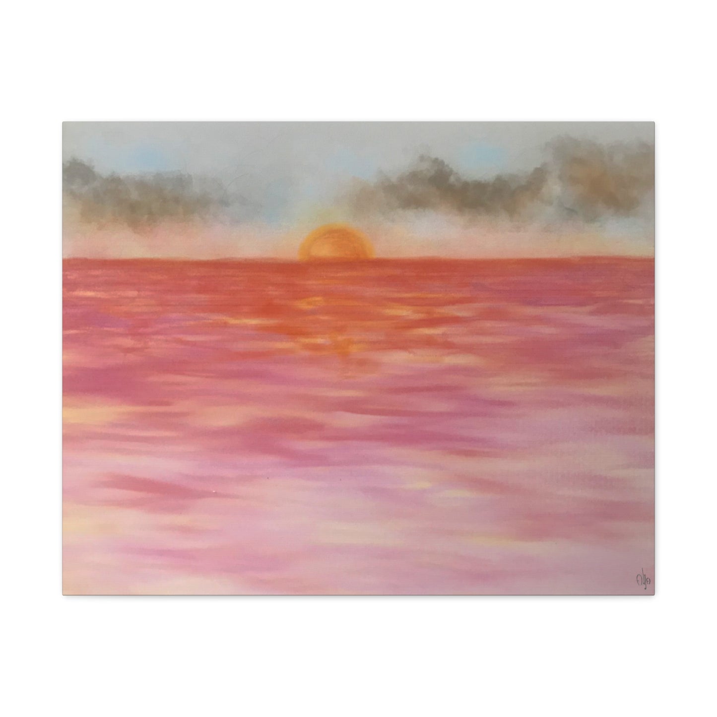 Red Sunset Canvas Print - Alja Design