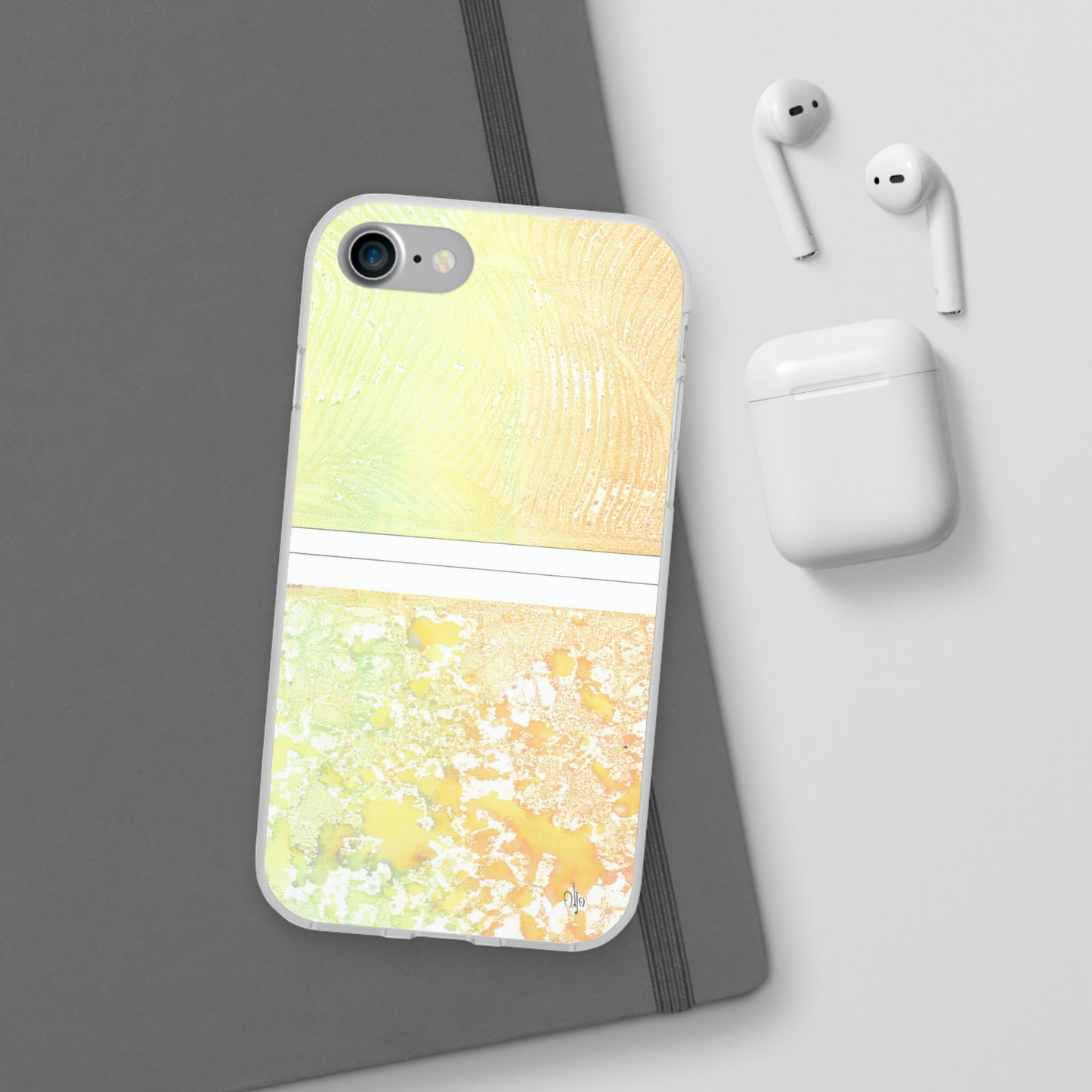 iPhone and Samsung Galaxy Flexi Phone Case Piña Colada with Tropical Waves - Alja Design
