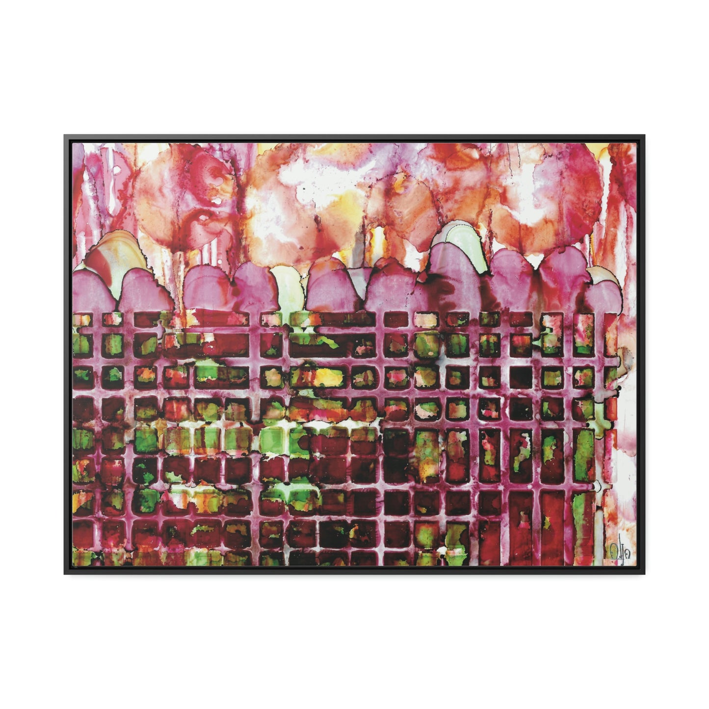 Off the Grid 14 Framed Canvas Print - Alja Design