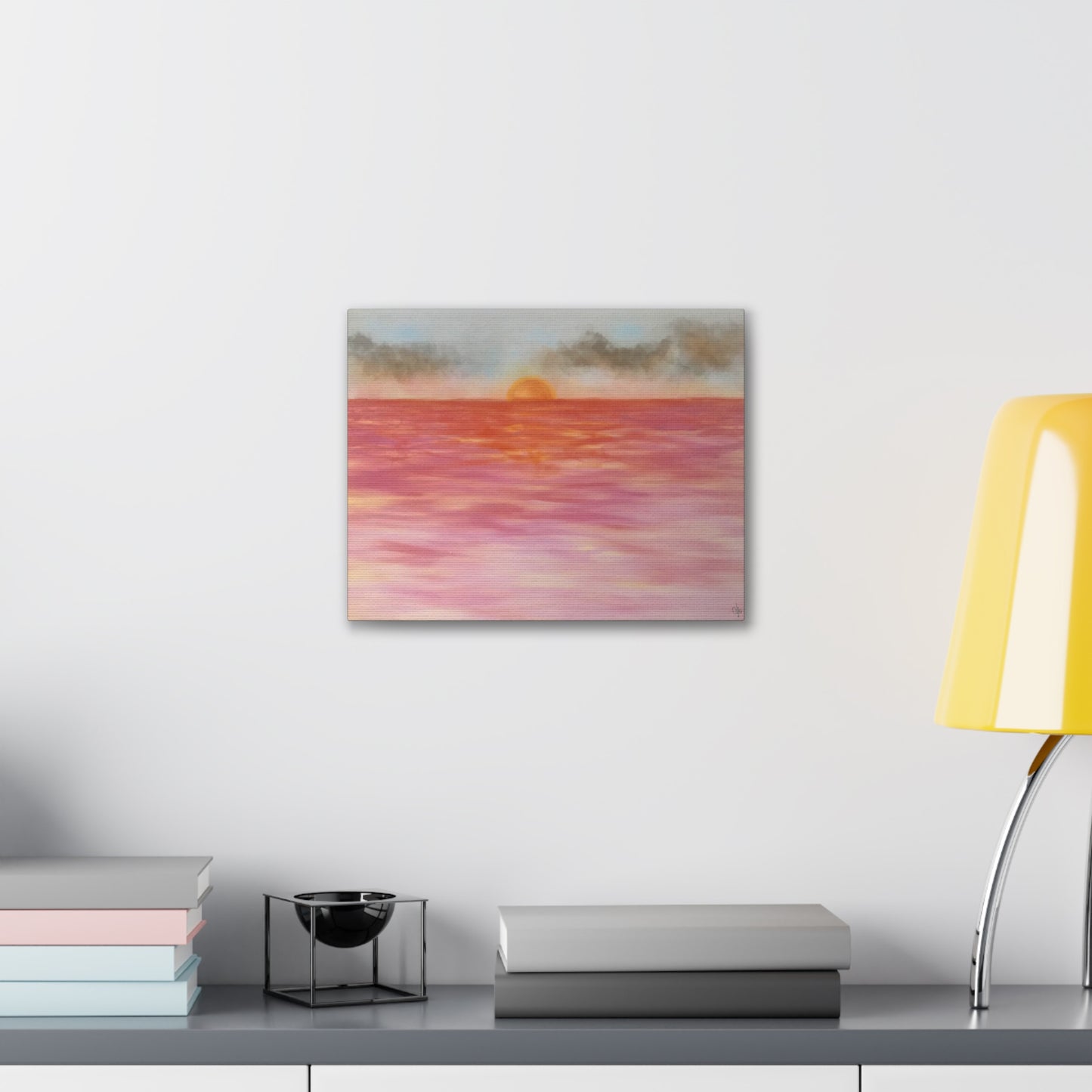 Red Sunset Canvas Print - Alja Design