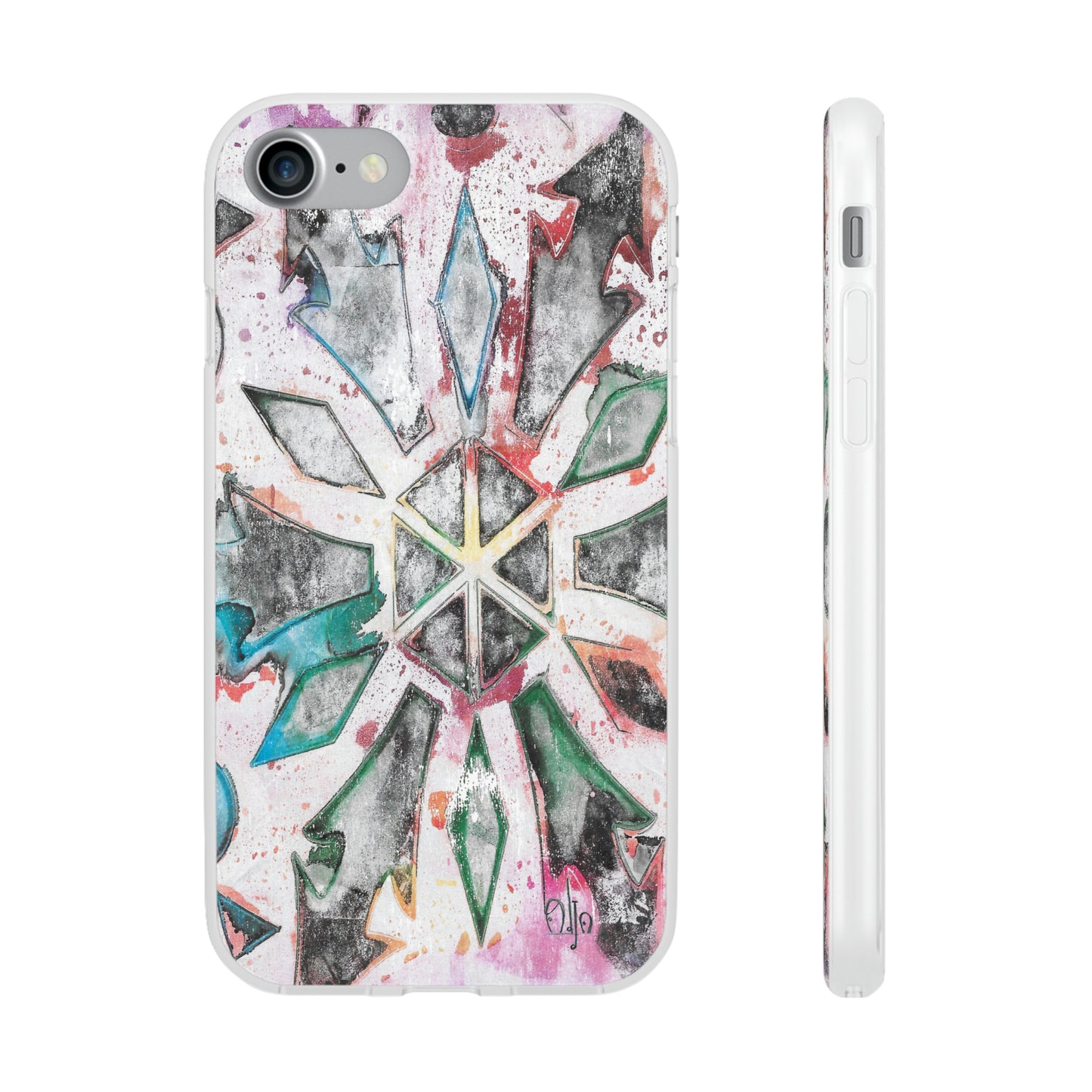 iPhone and Samsung Galaxy Flexi Phone Case Green Ice - Alja Design