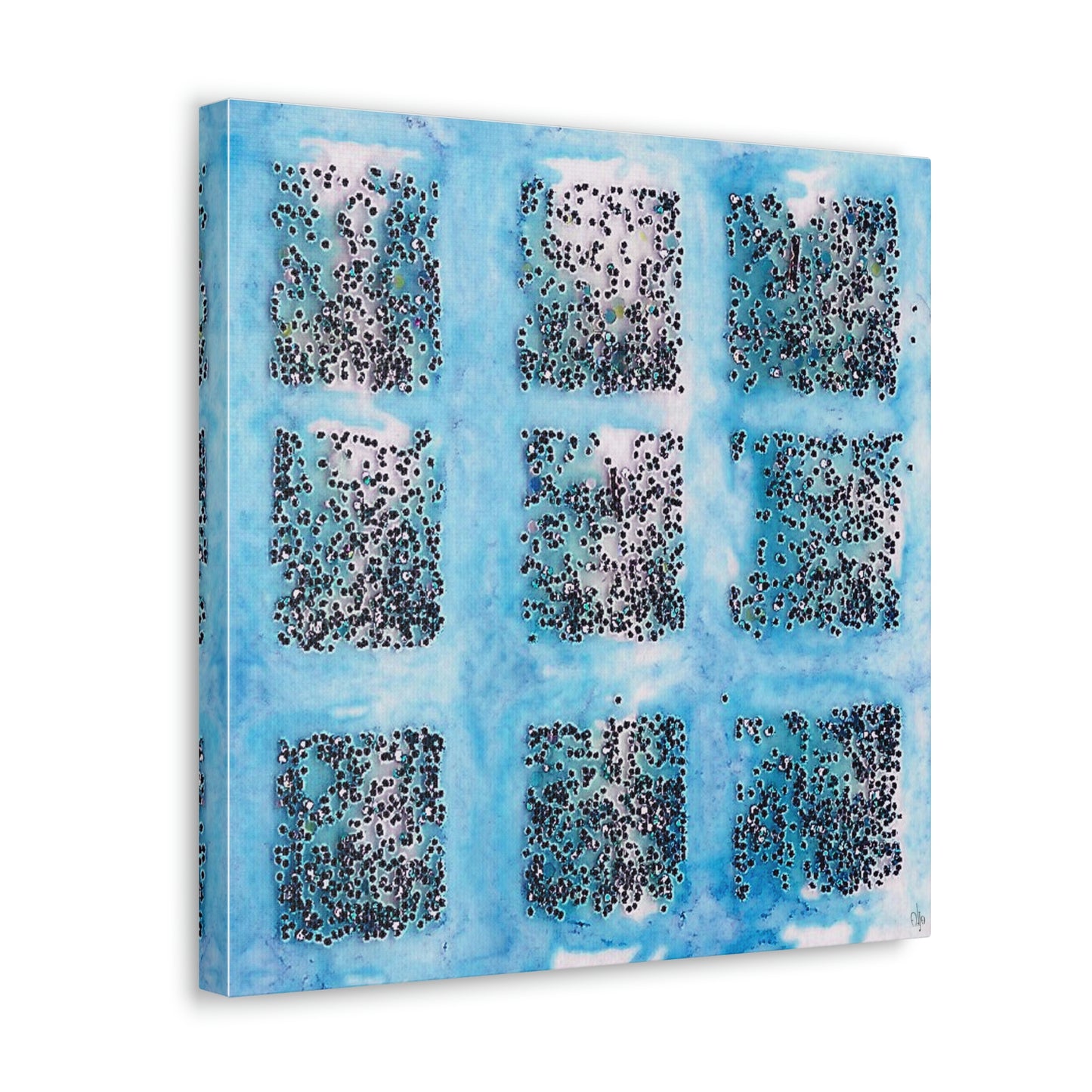 Fractal Blue 15 Canvas Print - Alja Design