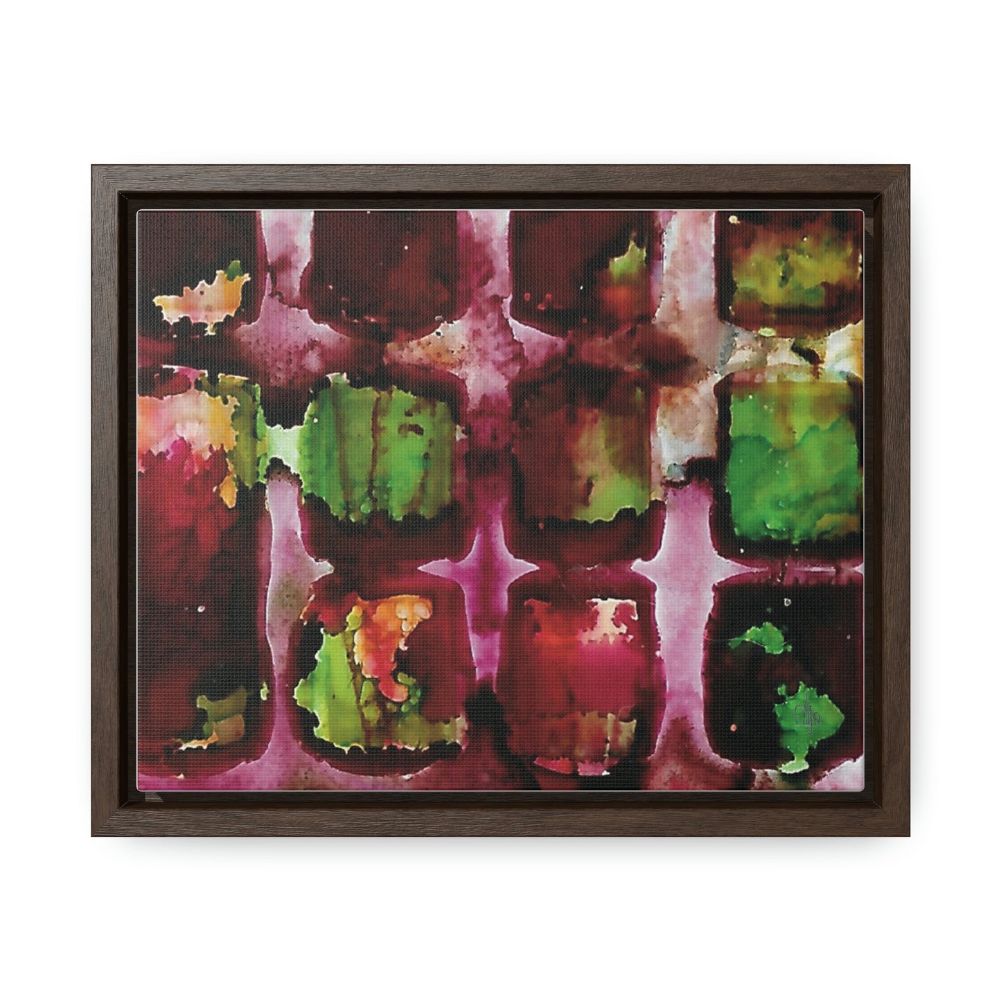 Off the Grid 8 Framed Canvas Print - Alja Design