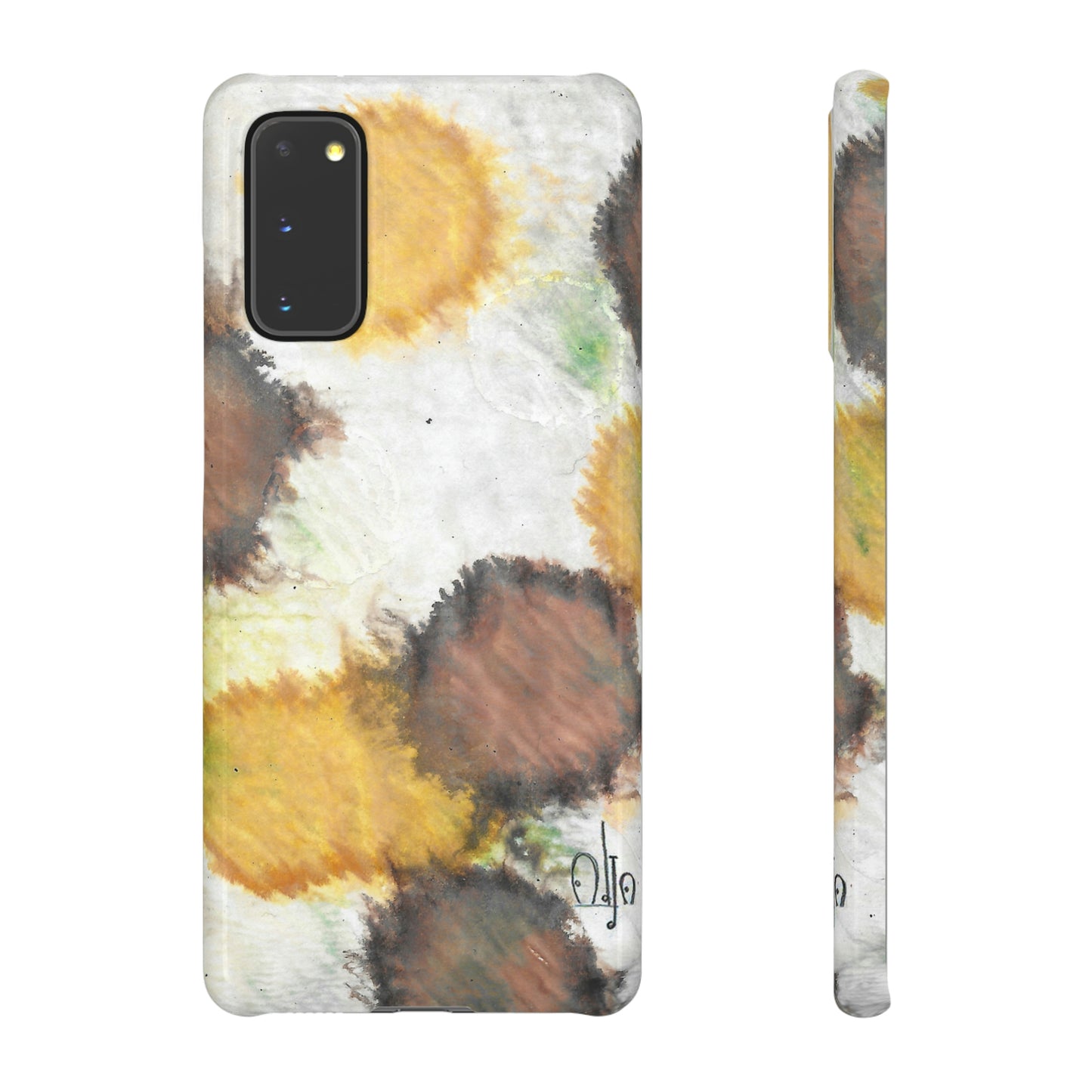 iPhone Samsung Galaxy Pixel5G Snap Case Phone Case Orange Cells - Alja Design
