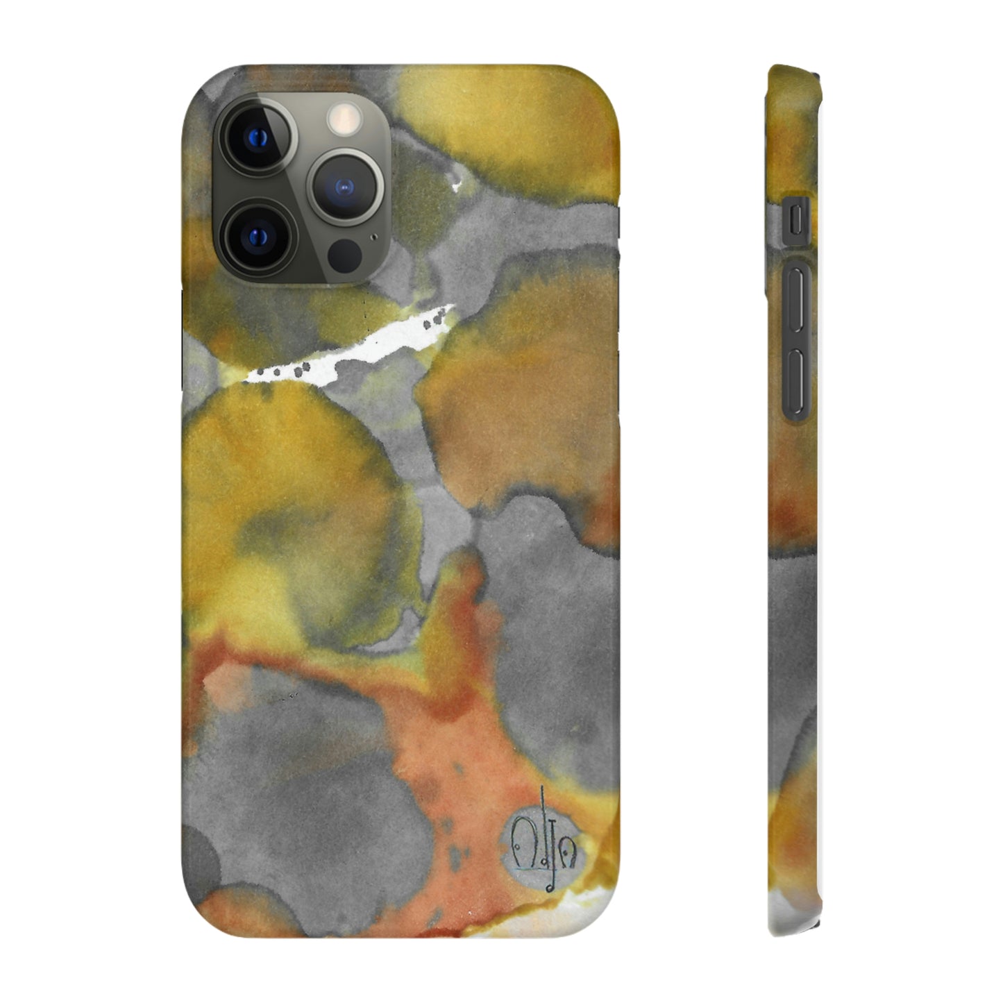 iPhone Samsung Galaxy Pixel5G Snap Case Phone Case Yellow Volcano - Alja Design