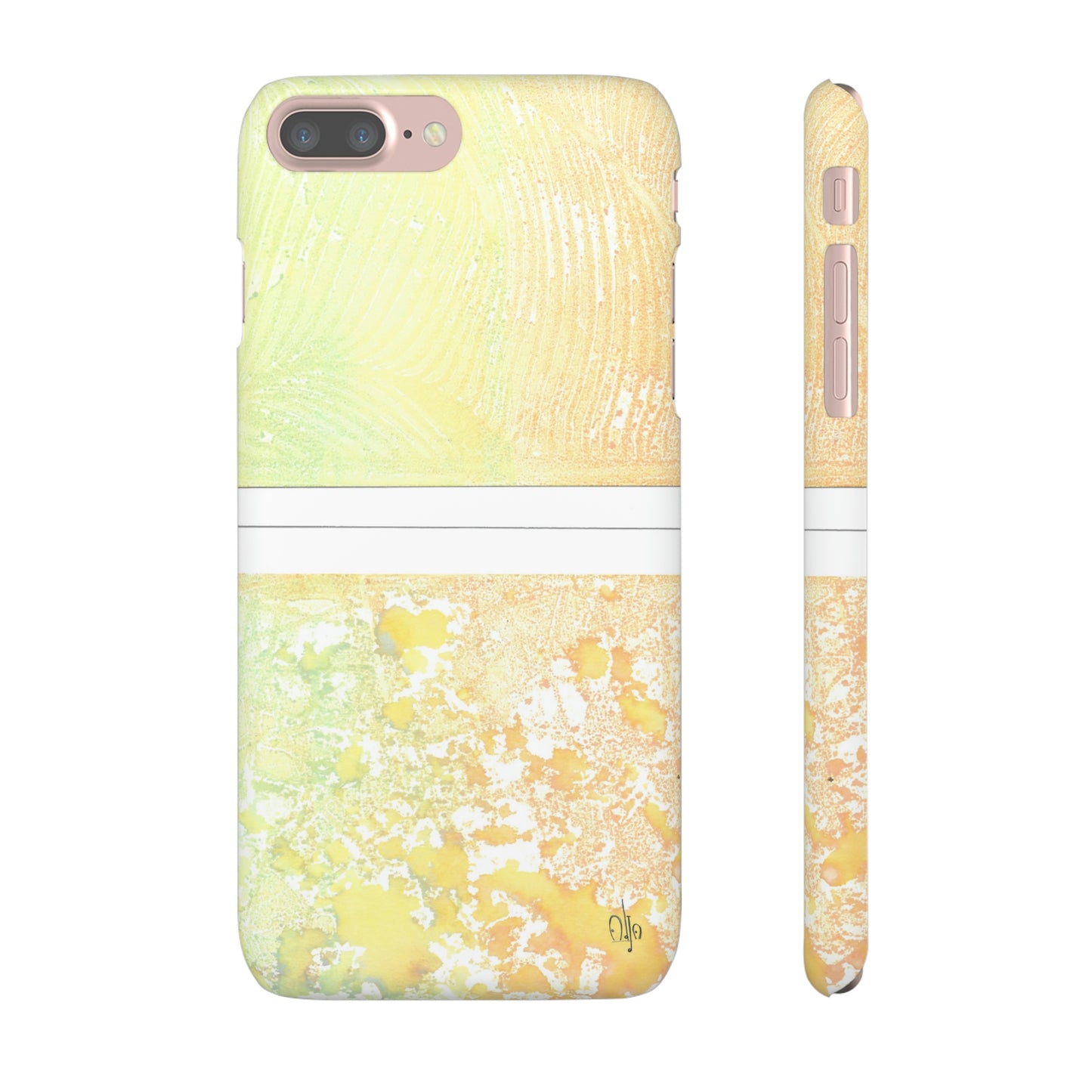 iPhone Samsung Galaxy Pixel5G Snap Case Phone Case Piña Colada with Tropical Waves - Alja Design