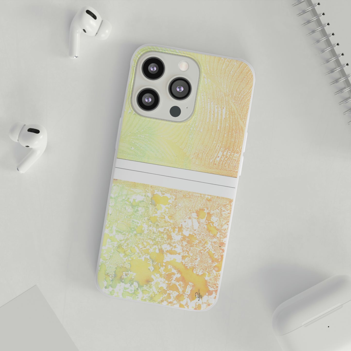 iPhone and Samsung Galaxy Flexi Phone Case Piña Colada with Tropical Waves - Alja Design