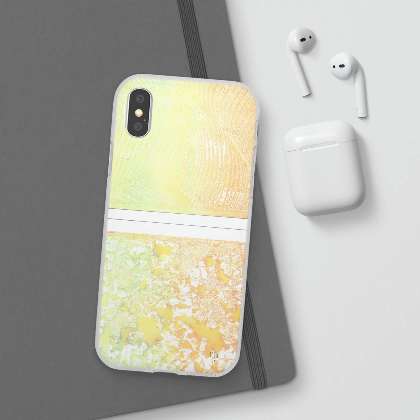 iPhone and Samsung Galaxy Flexi Phone Case Piña Colada with Tropical Waves - Alja Design