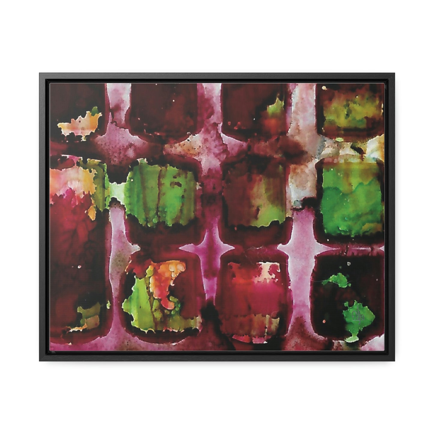 Off the Grid 8 Framed Canvas Print - Alja Design