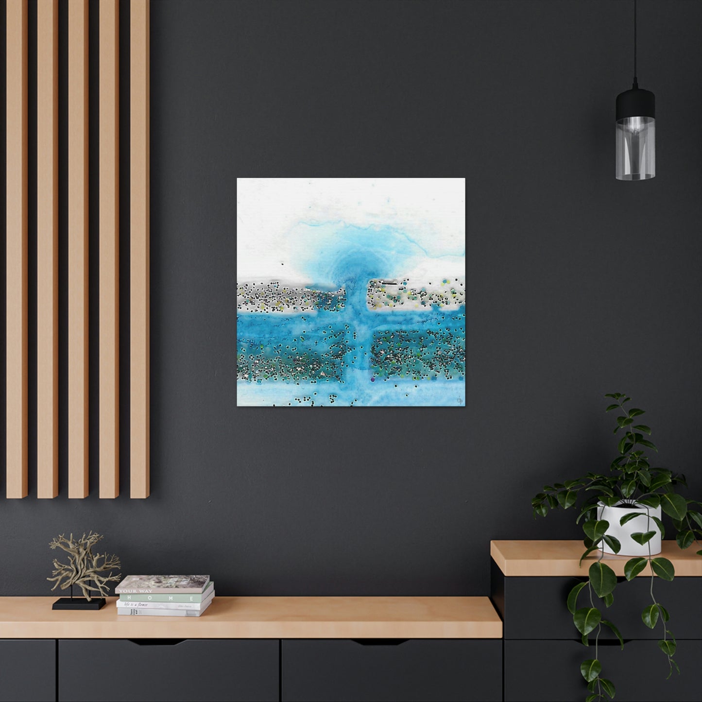 Fractal Blue 16 Canvas Print - Alja Design